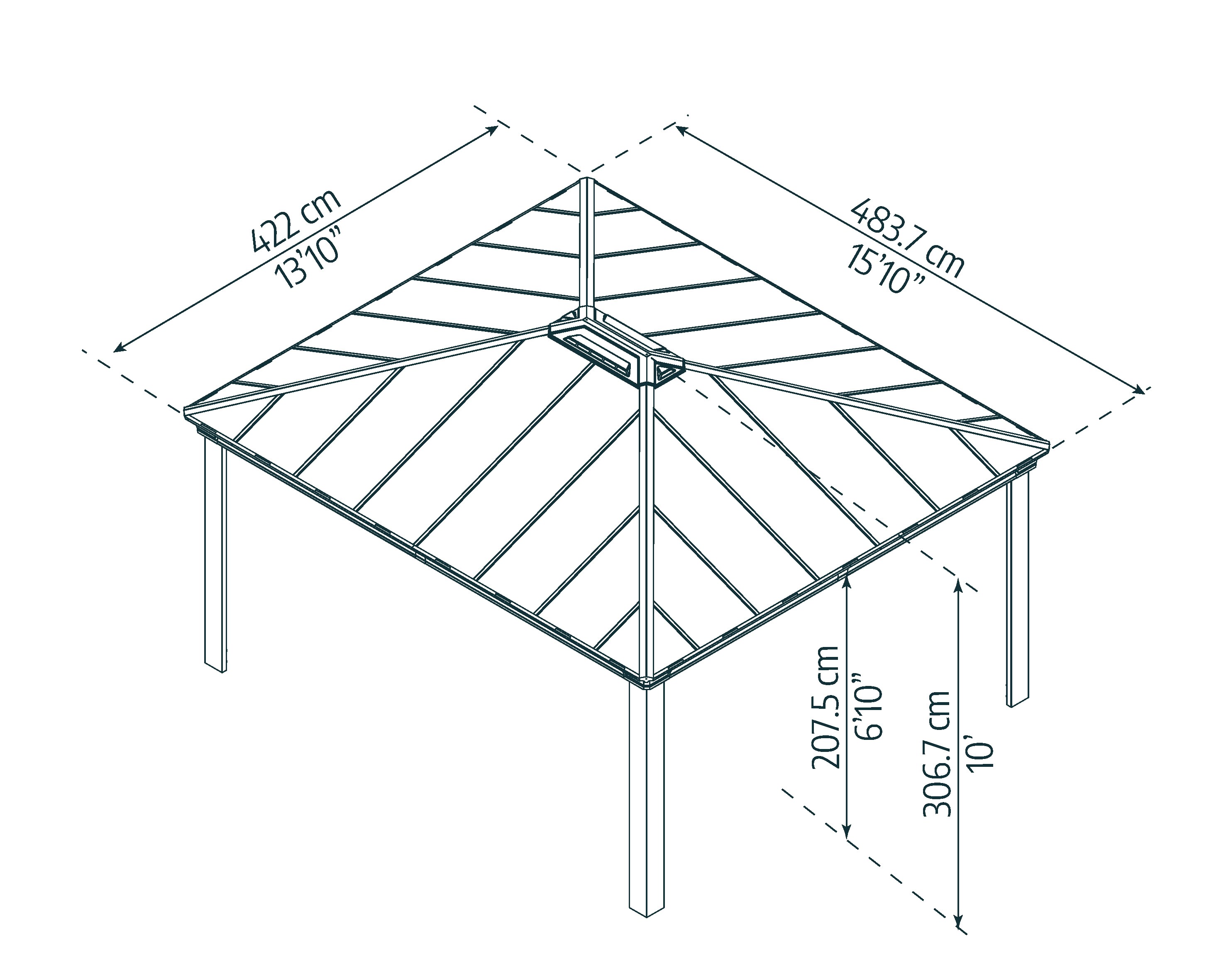Canopia by Palram 707106 Wood-Resin-Gazebos - View #3
