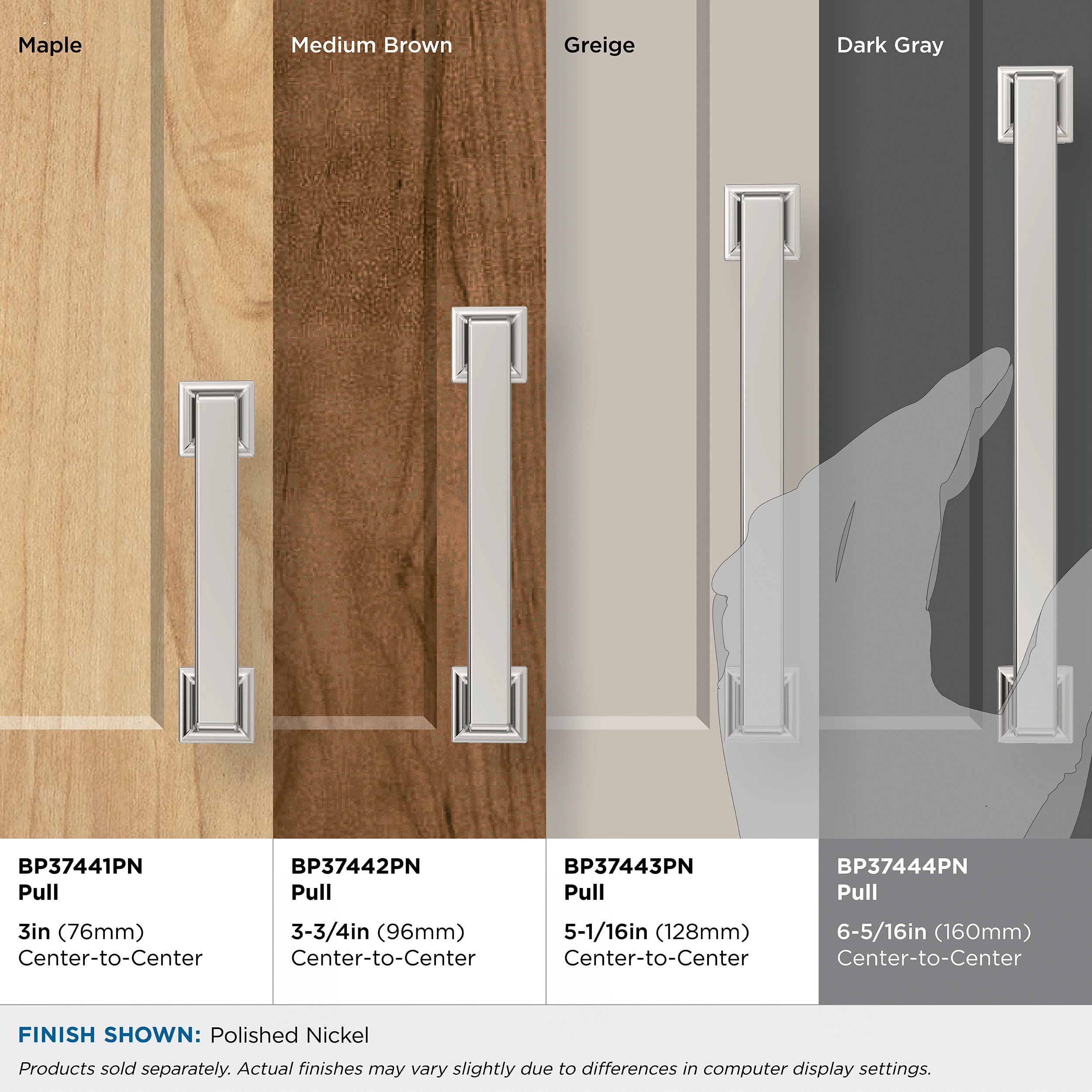 Amerock BP37444PN Cabinet-Pulls - View #8