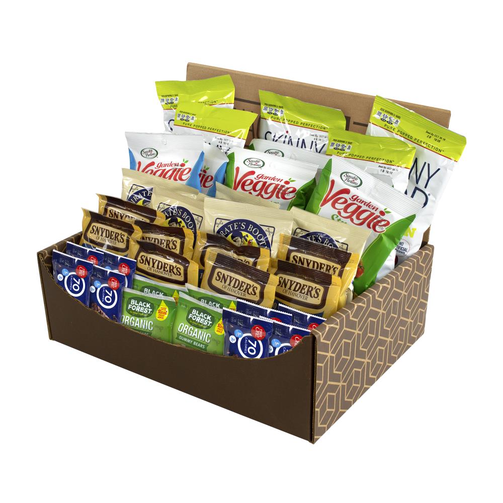 Snack Box Pros Healthy Snack Box - Assorted Snack Mix with 37 Handpicked  Snacks - Perfect for Camp, College, and Lunch - Stonyfield, Fiber One,  Pirate's Booty, and More in the Snacks