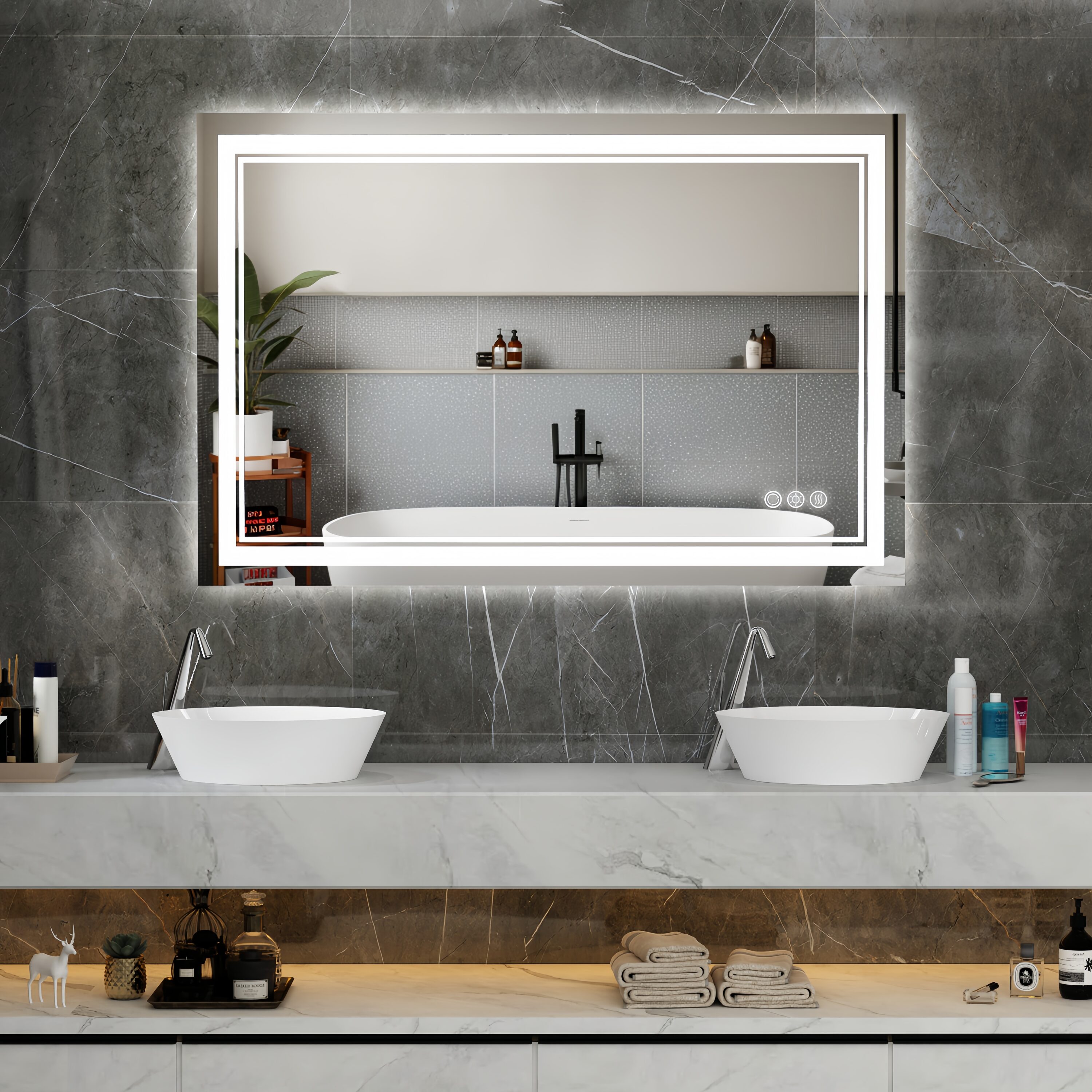 Maxax MXML01-128 Framed-Bath-Mirrors - View #3