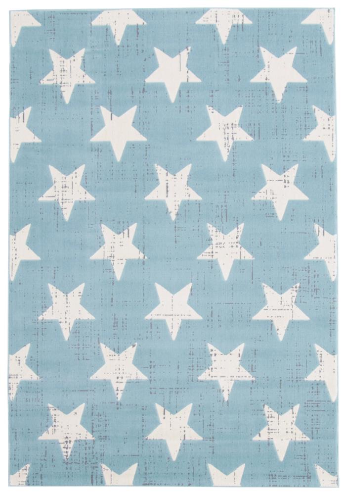 ECARPETGALLERY 351465 Angel 5 x 8 (ft) Polypropylene Aqua Rectangular Indoor Abstract Area rug