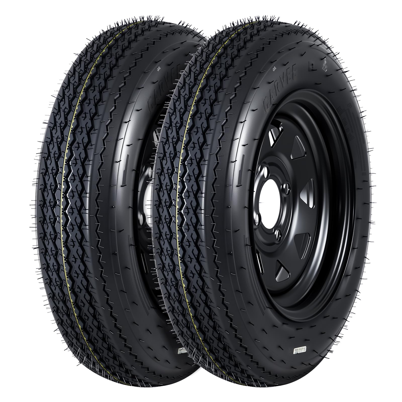 IdealHouse 2-Pack Trailer Tire On Rim 4.80-12 480-12 4.80x12 Trailer ...