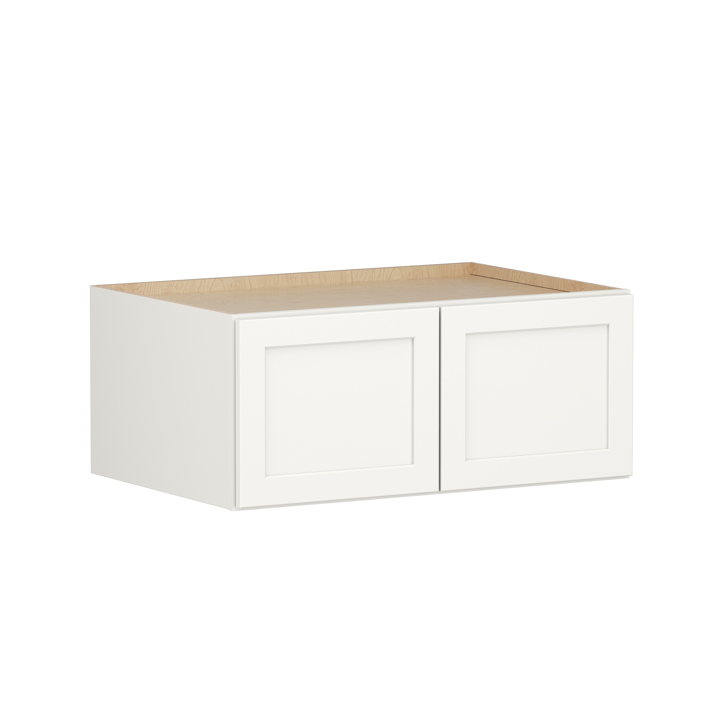 Shenandoah PRO Express Breckenridge 30-in W x 15.125-in H x 12-in D Linen Full Overlay Wall Fully Assembled Plywood Cabinet (Recessed Panel Shaker Door Style)