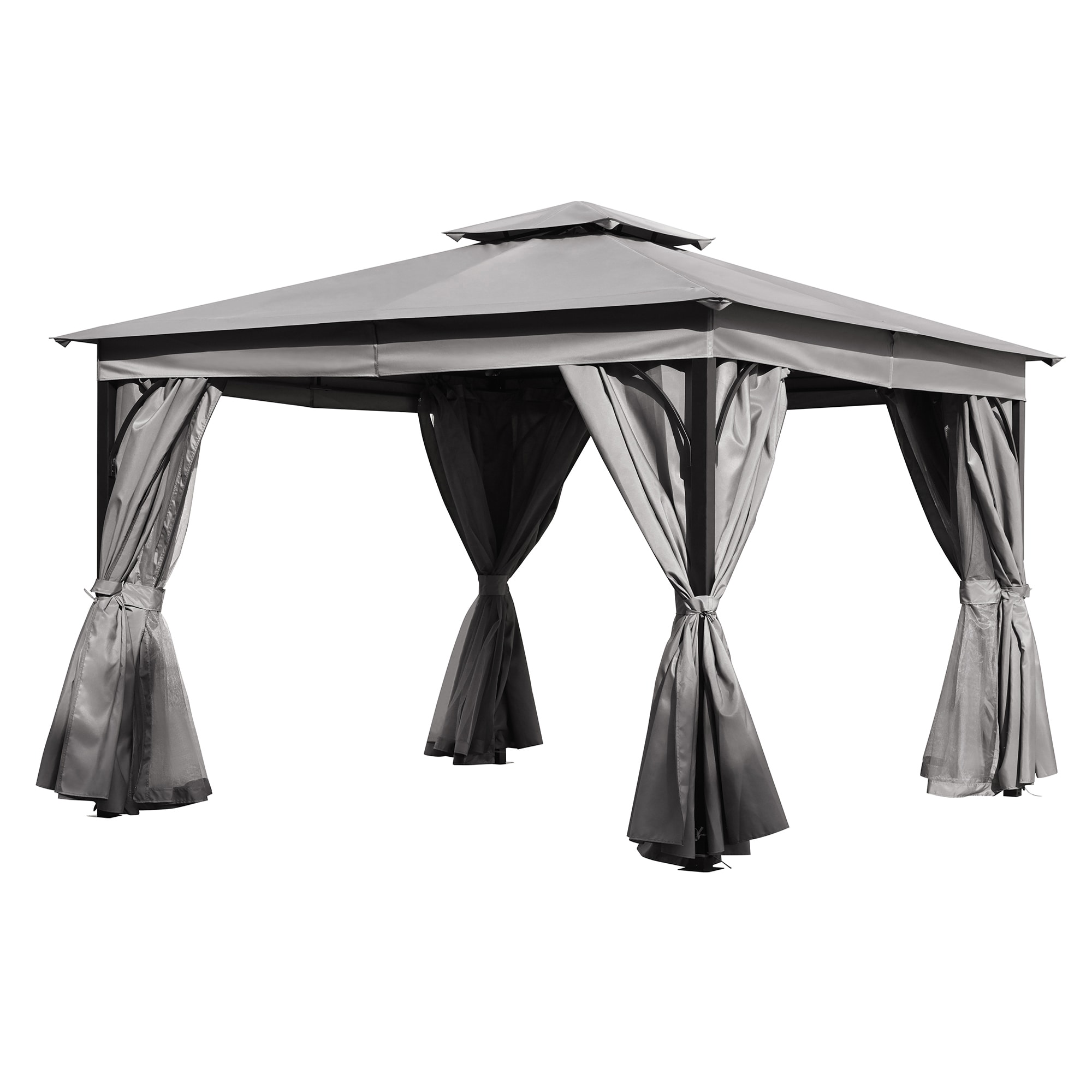 SINOFURN SYB260042GY Wood-Resin-Gazebos - View #10