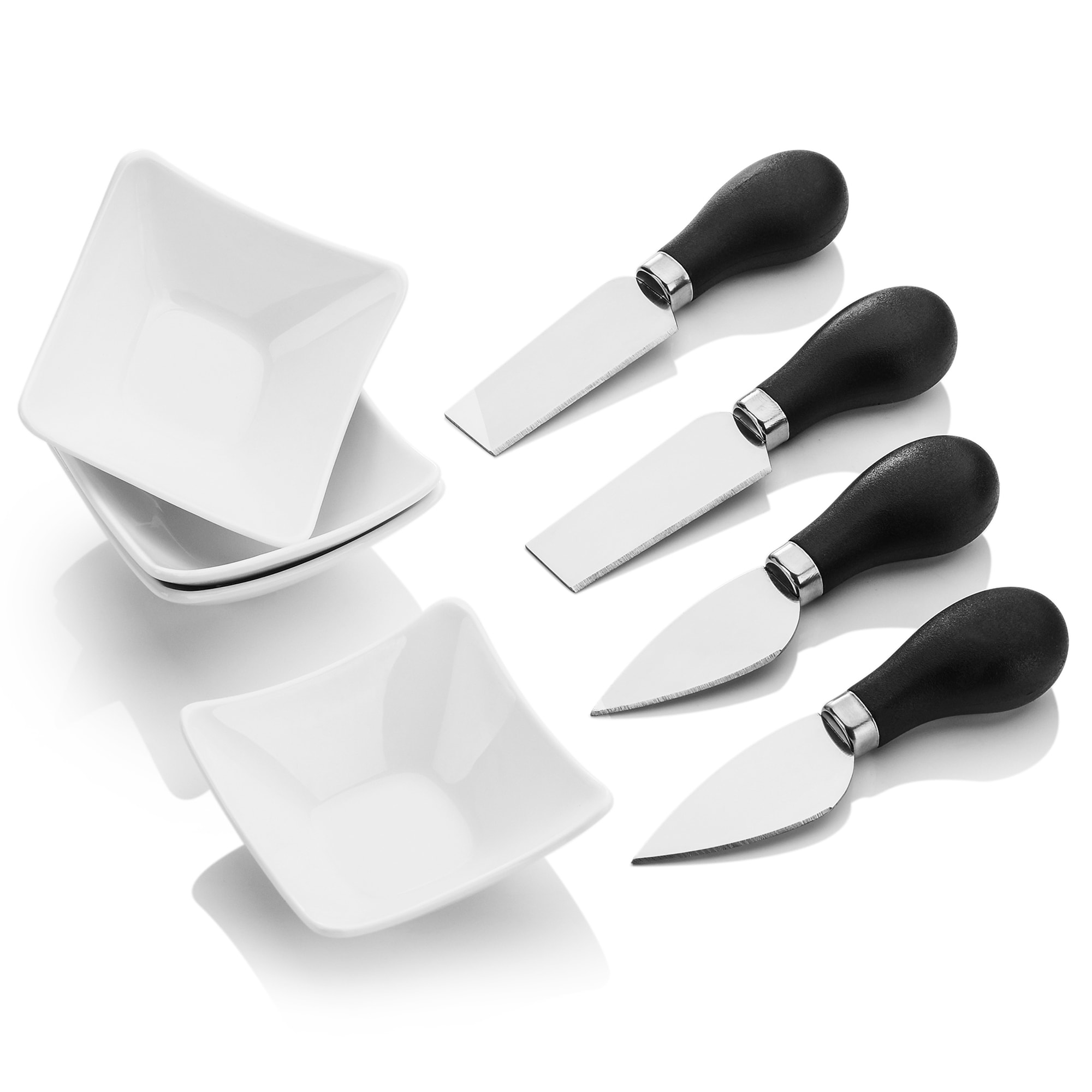CASAINC YS-D037 White 4-Piece Ceramic Muffin Tin
