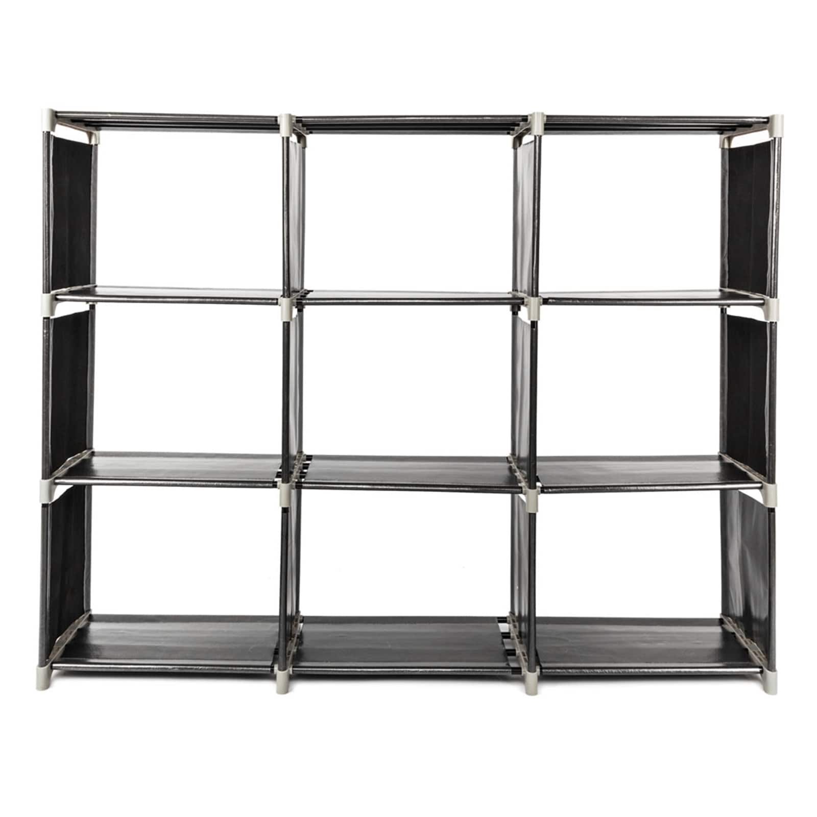 Winado LO113028112 Black Plastic 3 -Shelf Modular Bookcase ( 12.68-Inches W x 13.07-Inches H x 11.73-Inches D ) Unfinished