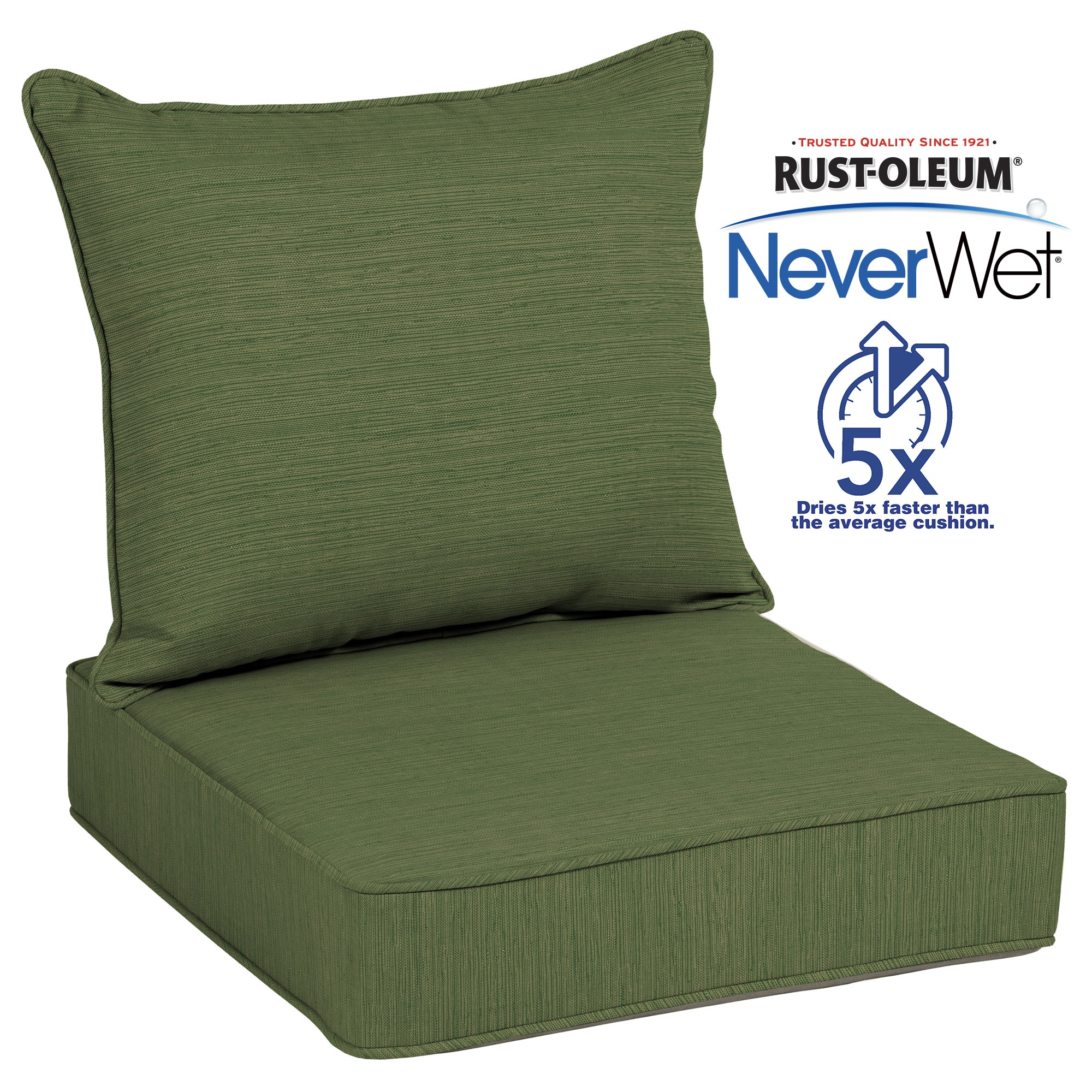 allen roth Neverwet 2 Piece Deep Seat Patio Chair Cushion in the