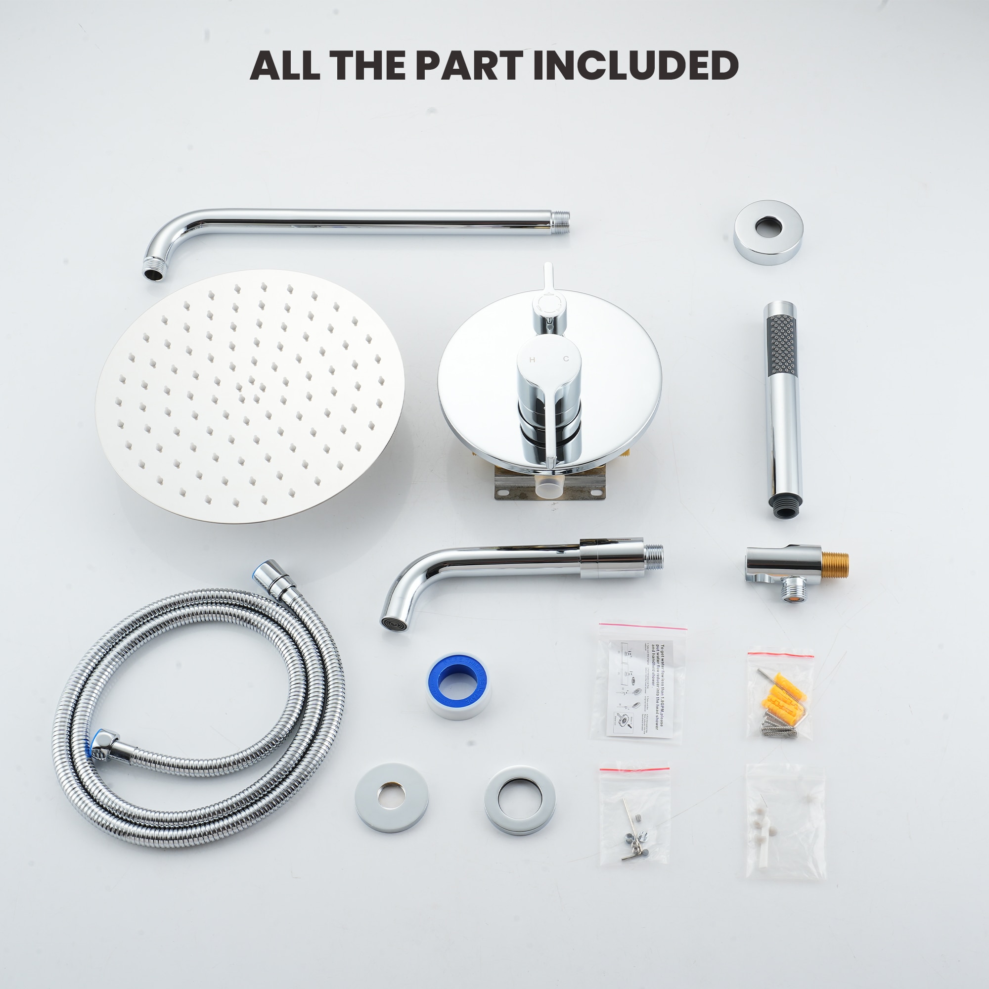 Mondawe AM-S133A3C-10CH Showerhead-Bar-Panels - View #14