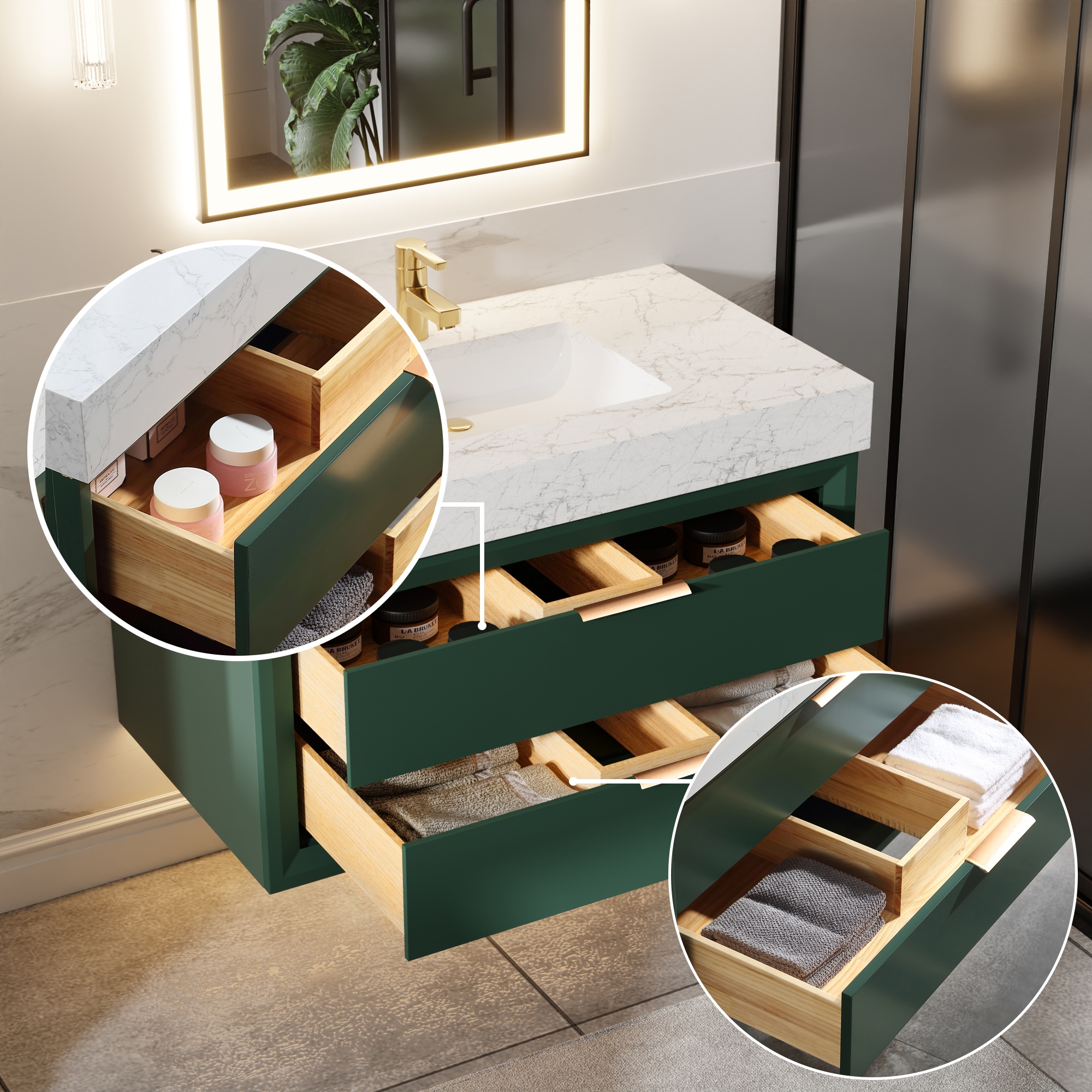 ExBrite XB3621V8GN Bath-Vanity-Combo - View #4