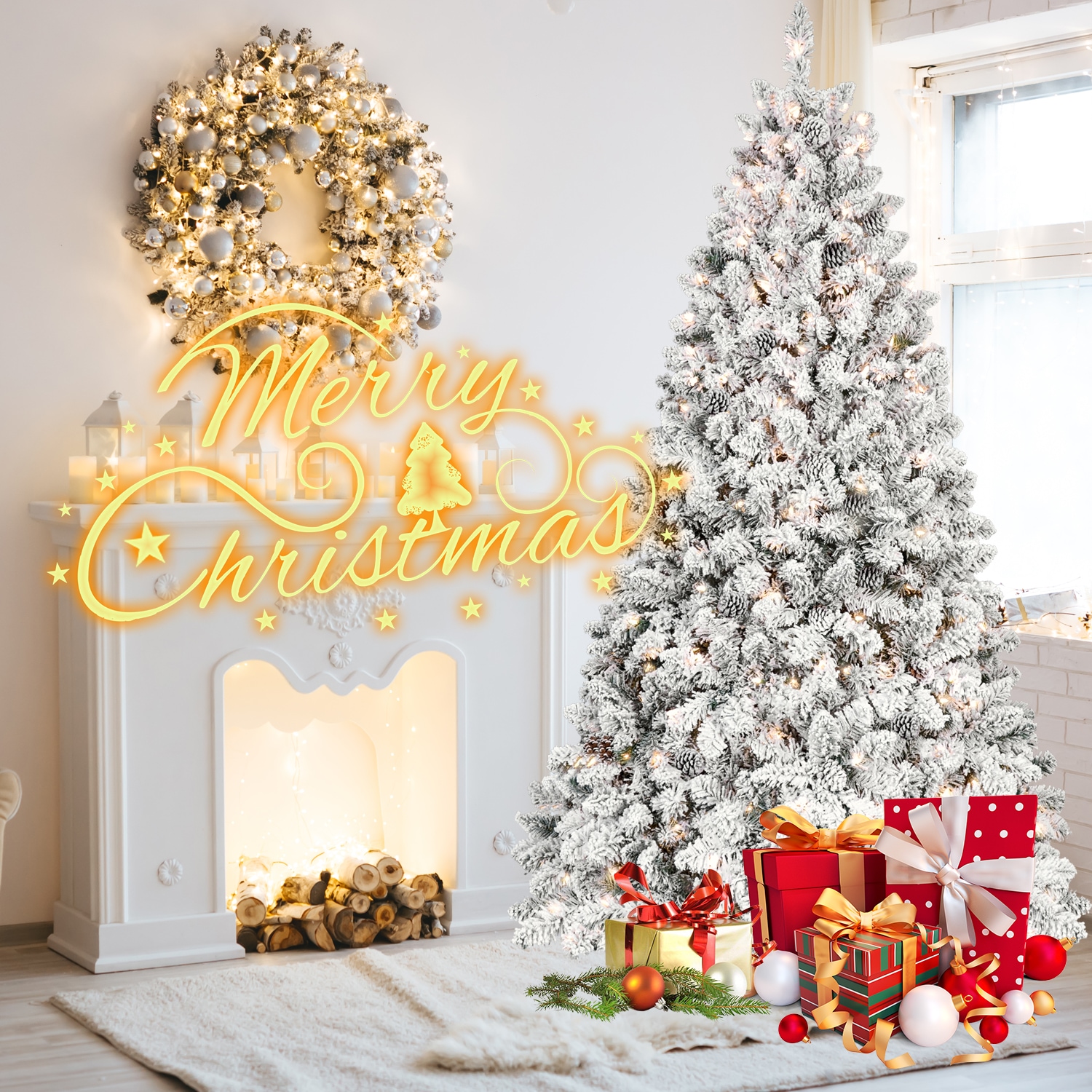WELLFOR GG-283441AAA Artificial-Christmas-Trees - View #3