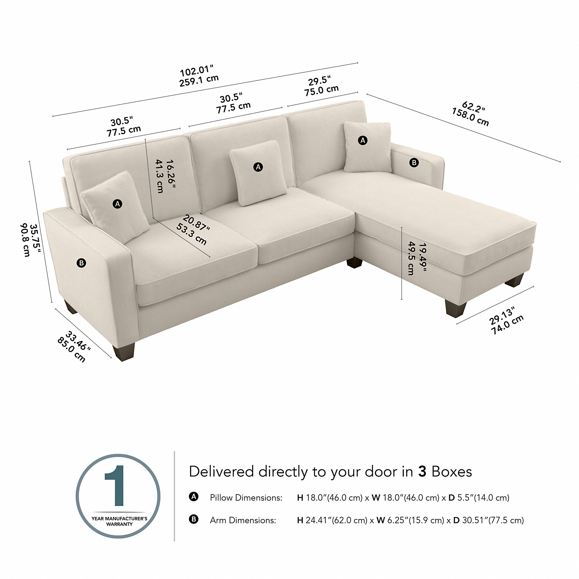 Bush Furniture SNY102SCRH-03K Sofas-Loveseats - View #9
