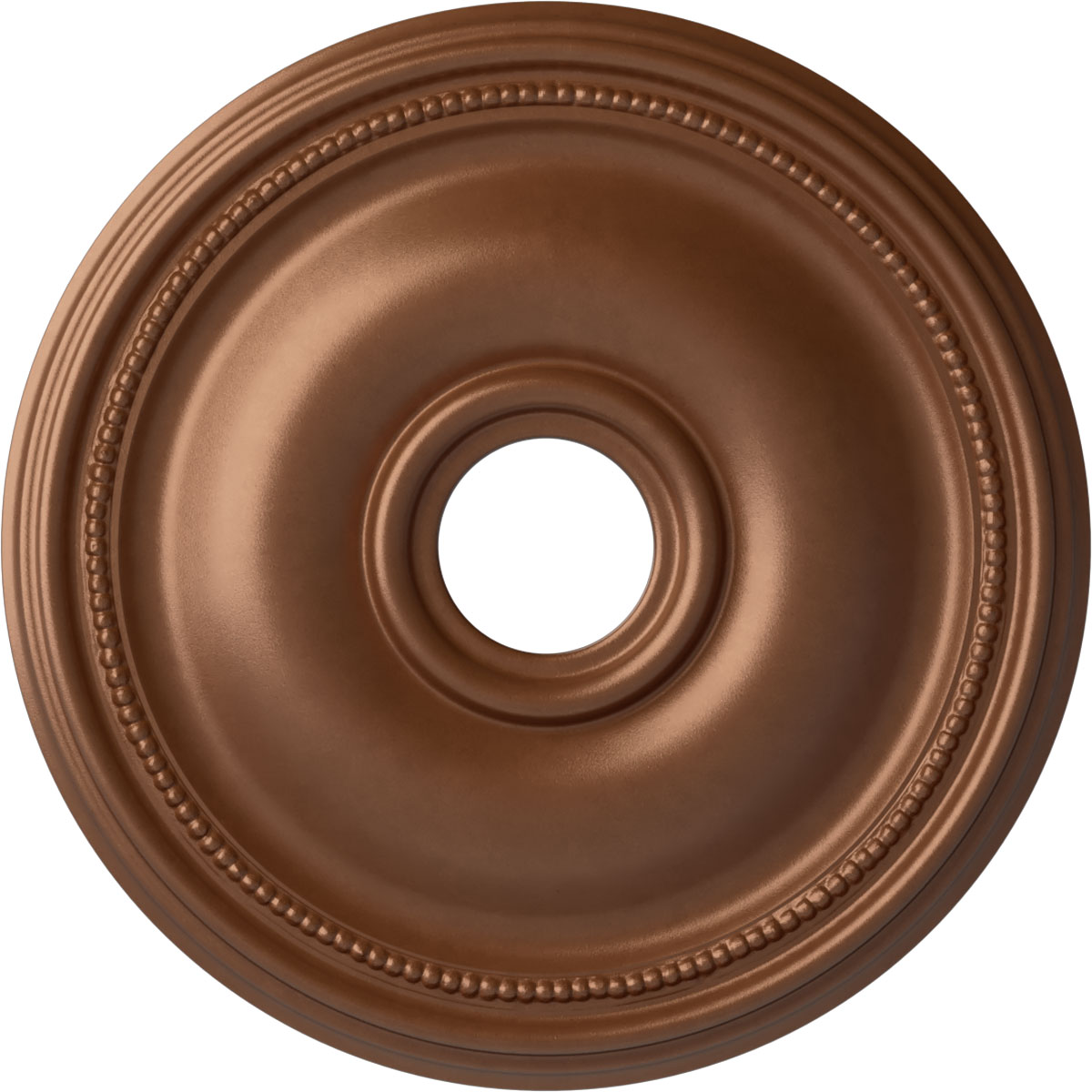 Ekena Millwork CM18BRPOS Bradford 18.125-in W x 18.125-in L Painted Polished Copper Polyurethane Whole Ceiling Medallion