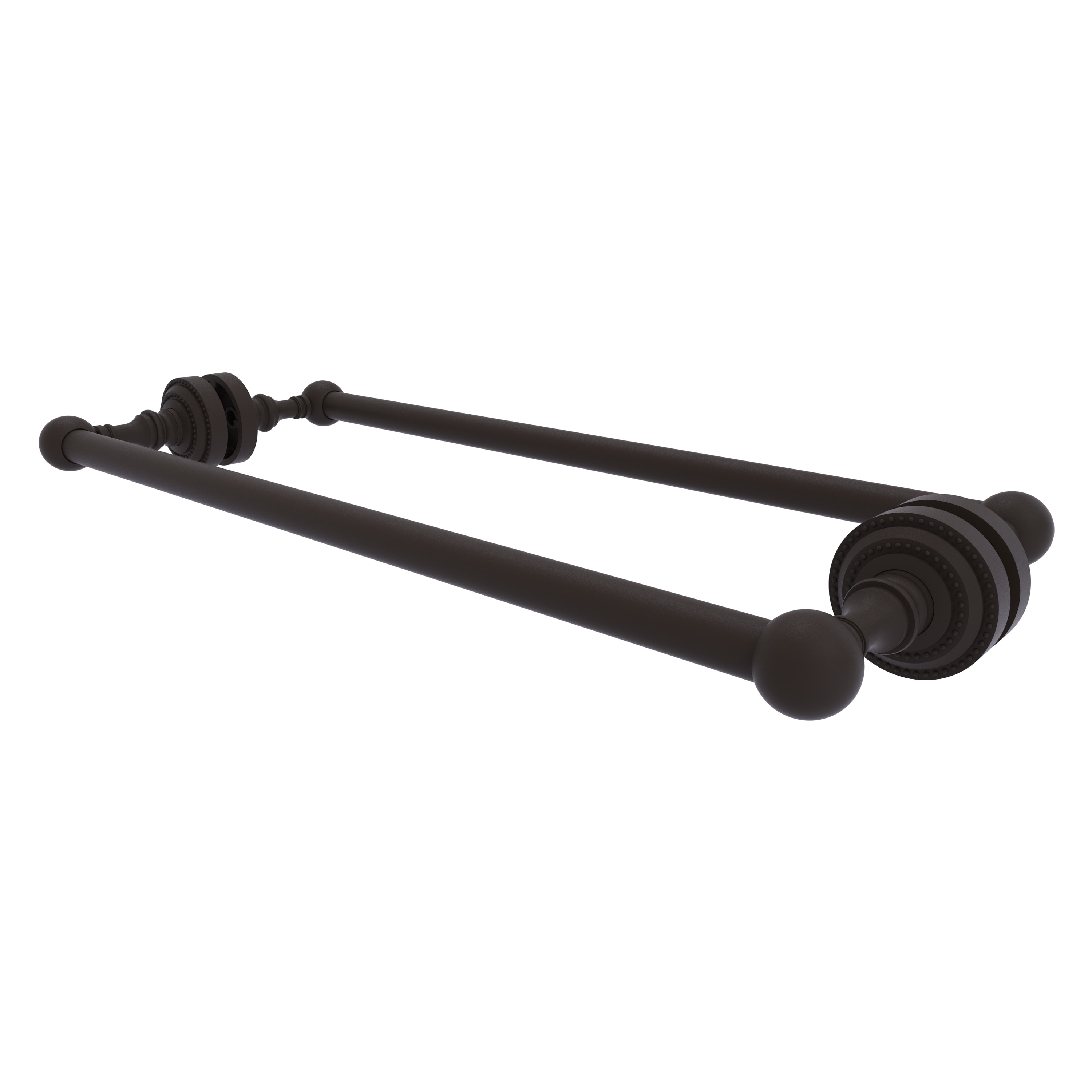 Allied Brass DT-41-BB-18-ORB Dottingham 18-in double Oil-rubbed bronze Wall mount Double Towel Bar