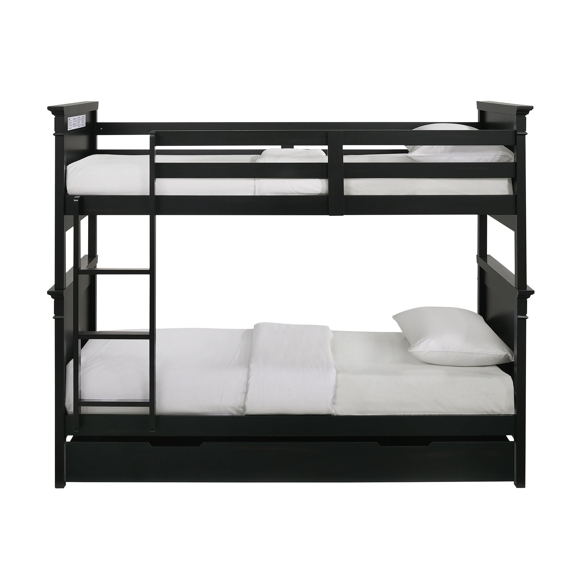 Picket House Furnishings Trent Black Twin Wood and Metal Panel Bed with ...