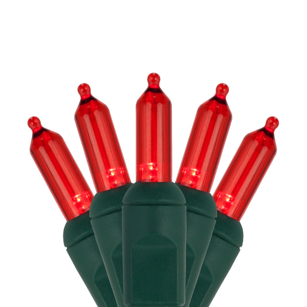 Wintergreen Lighting 83384 50 -Count 24.5-Feet Red LED Plug-In Christmas String Lights