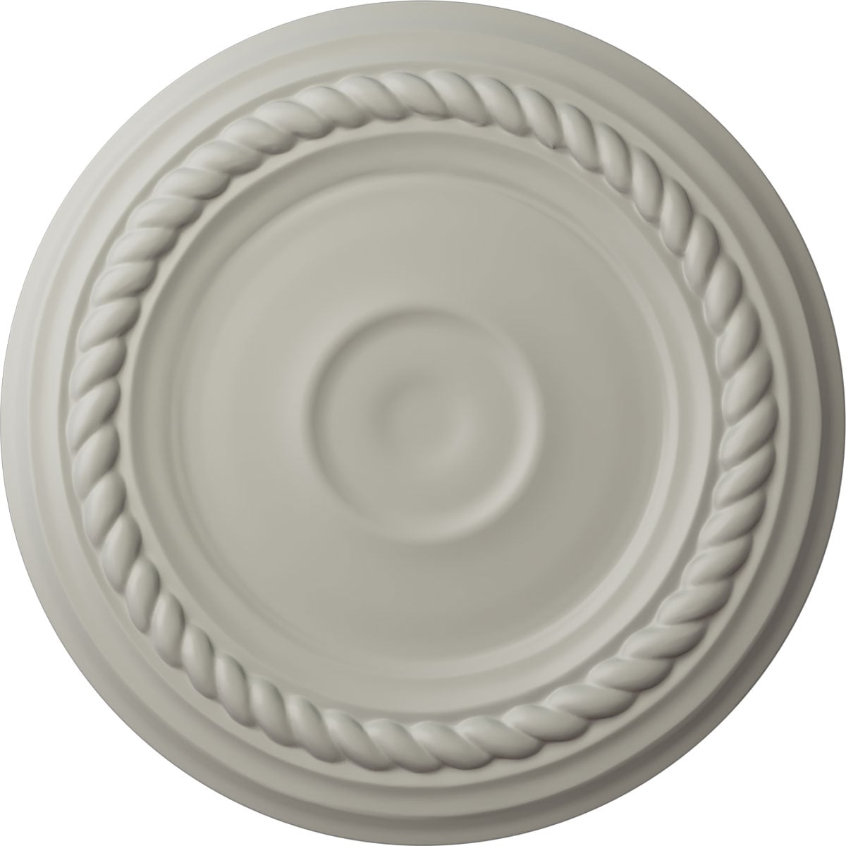 Ekena Millwork CM07ALPCF Small Alexandria 7.875-in W x 7.875-in L Painted Pot Of Cream Polyurethane Whole Ceiling Medallion