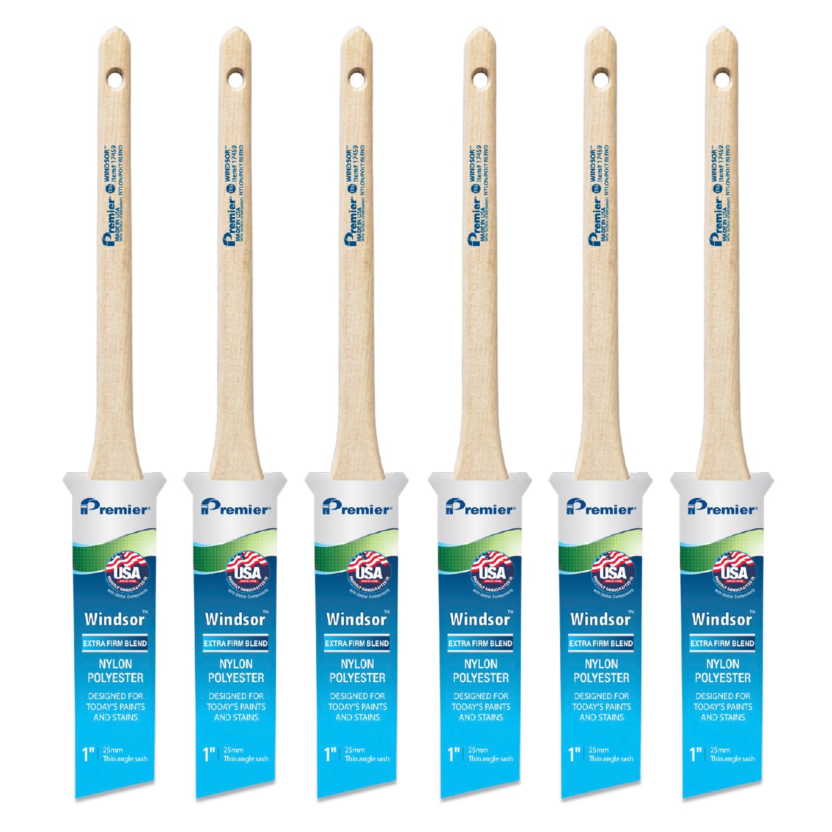 Premier Windsor 1-in Reusable Angle Wall Trim Brush 6 -Pack