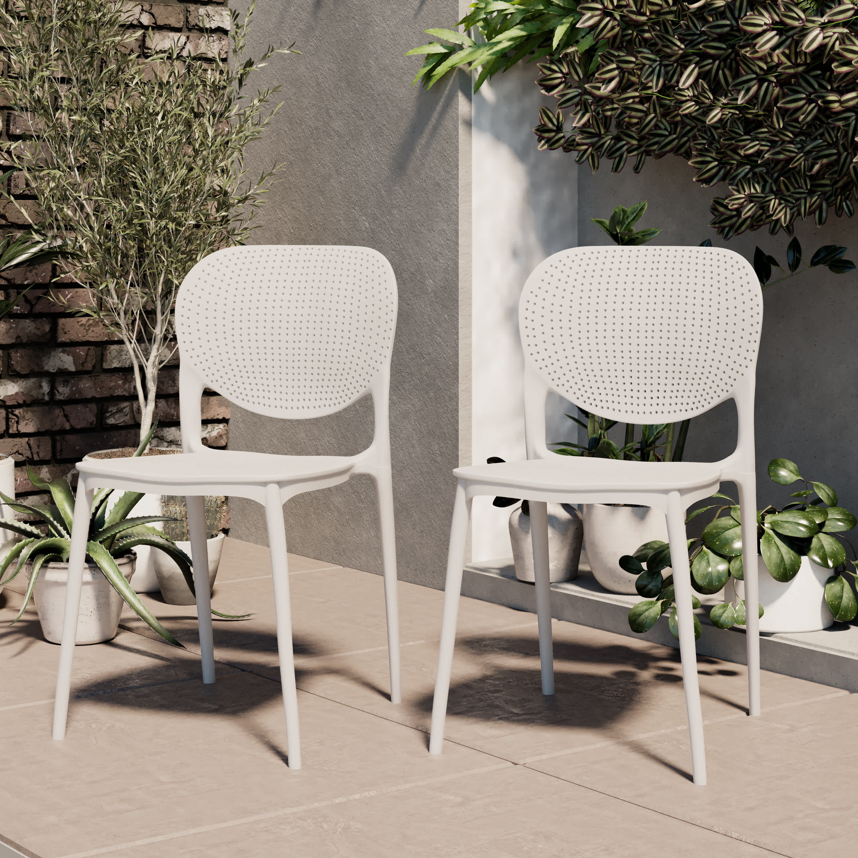 Amazonia CALRECTWHT-8ISA WHT Patio-Dining-Sets - View #5