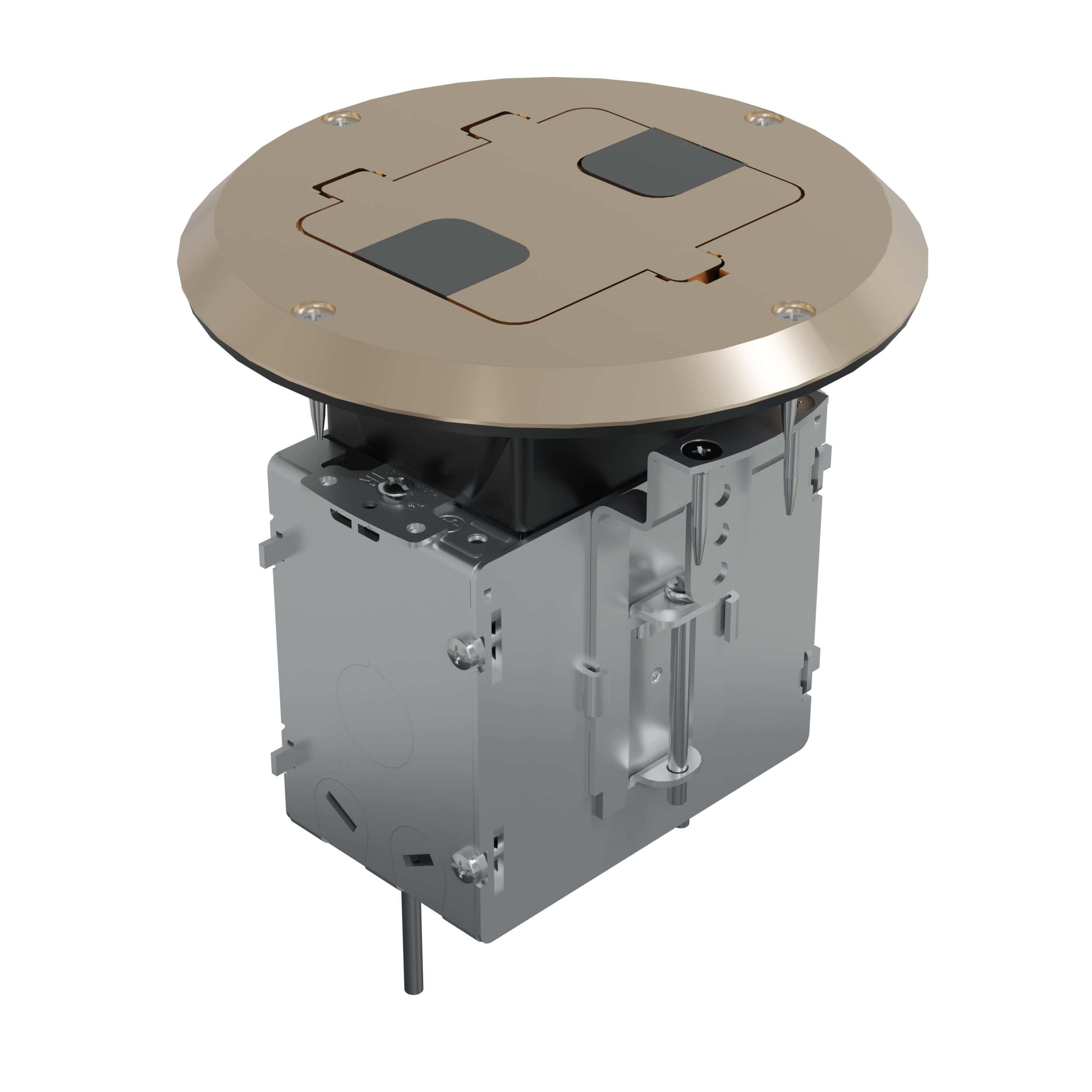 Hubbell 6239ACNI RACO 1 -Gang Metal New work/Old work Round Electrical Box