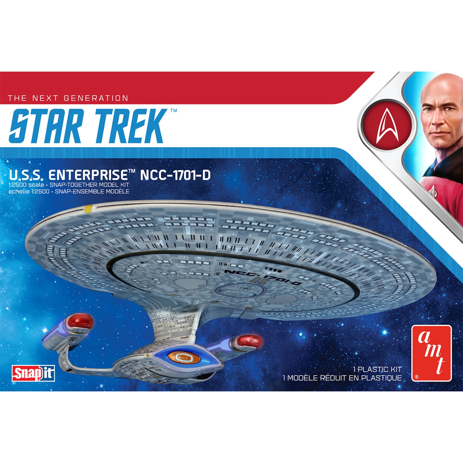 AMT G0849398030059 Star Trek TOS U.S.S. Enterprise NCC-1701-D Snap-Together Building Kit