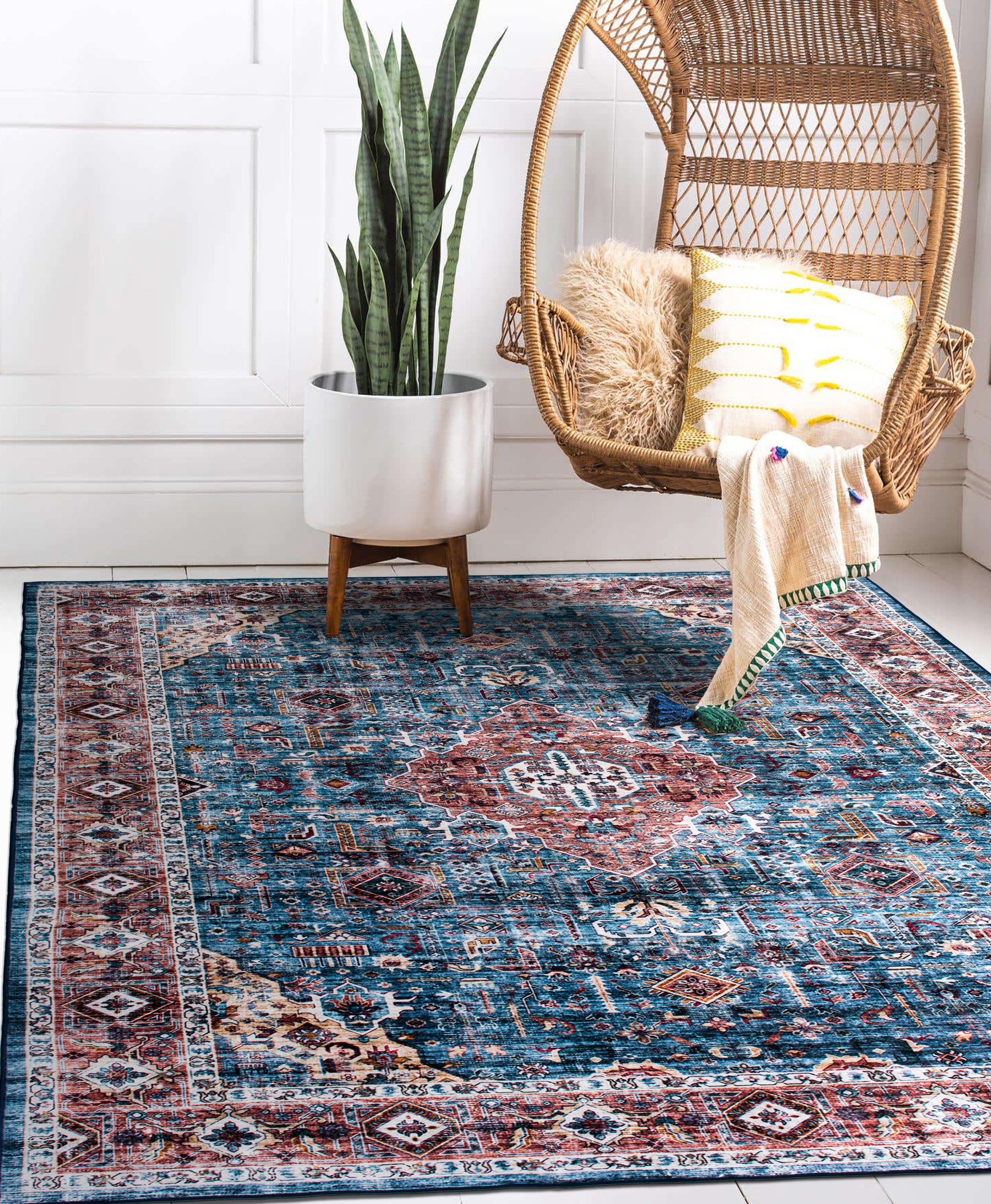 World Rug Gallery 7024BLUE5X7 rugs - View #10
