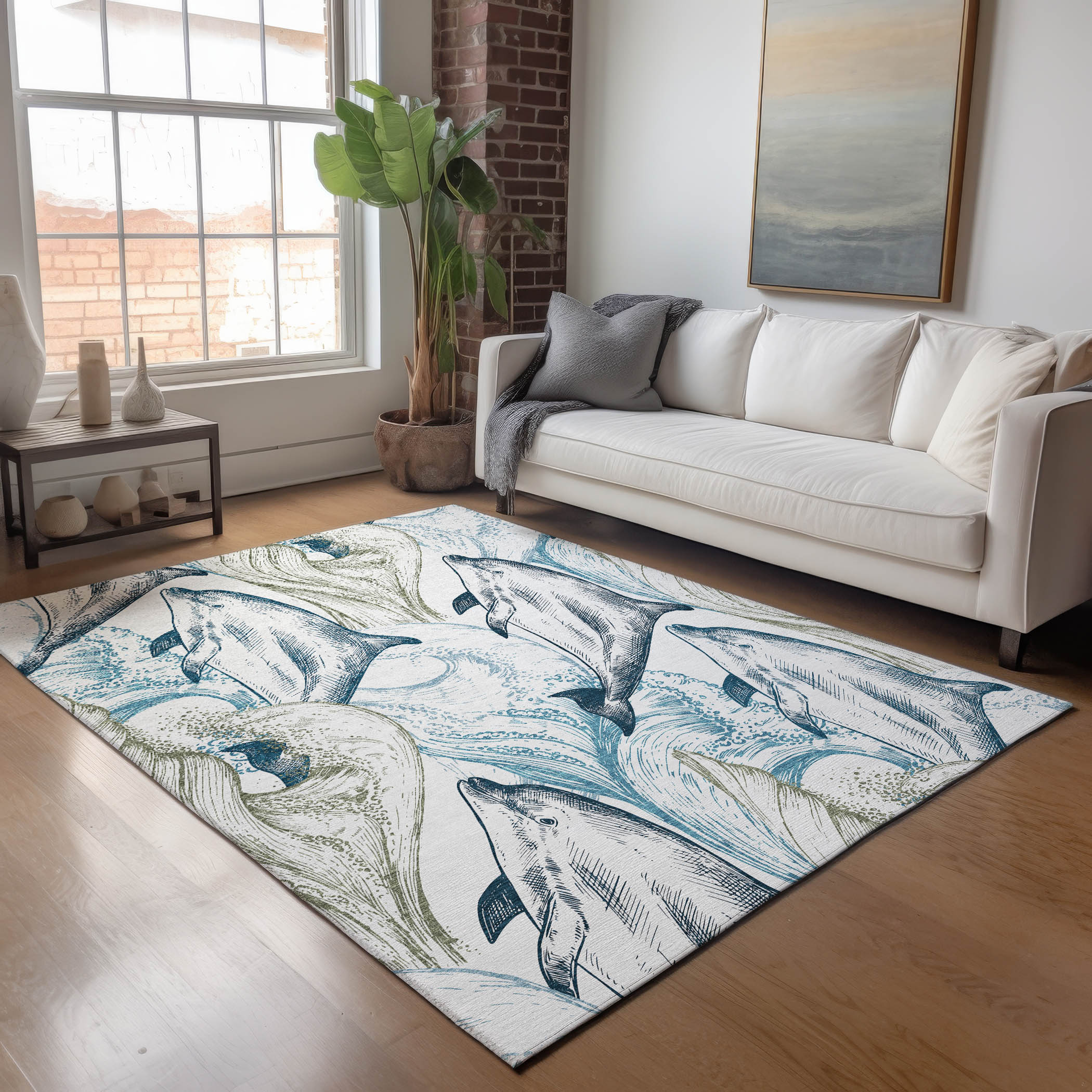 Addison Rugs AMF155IV8X10 Mayfield AMF155IV 8 x 10 (ft) Loomed Polyester Ivory Rectangular Indoor Geometric Machine washable Area rug