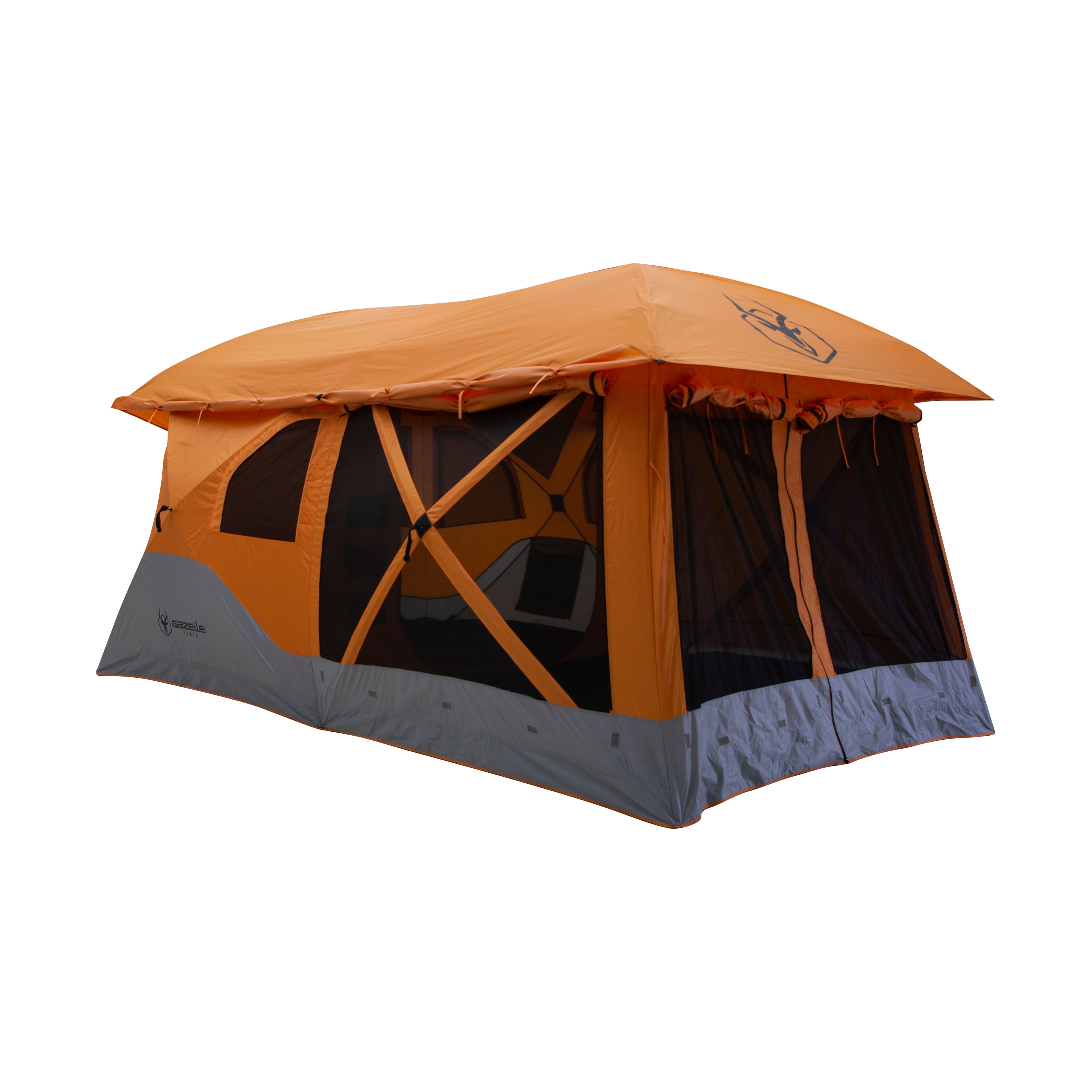 Outsunny 8-Person Pop-up Ice Fishing Tent, Insulated Ice Fishing Shelter  with Ventilation Windows, Double Doors and Carry Bag, for Low-Temp -22℉