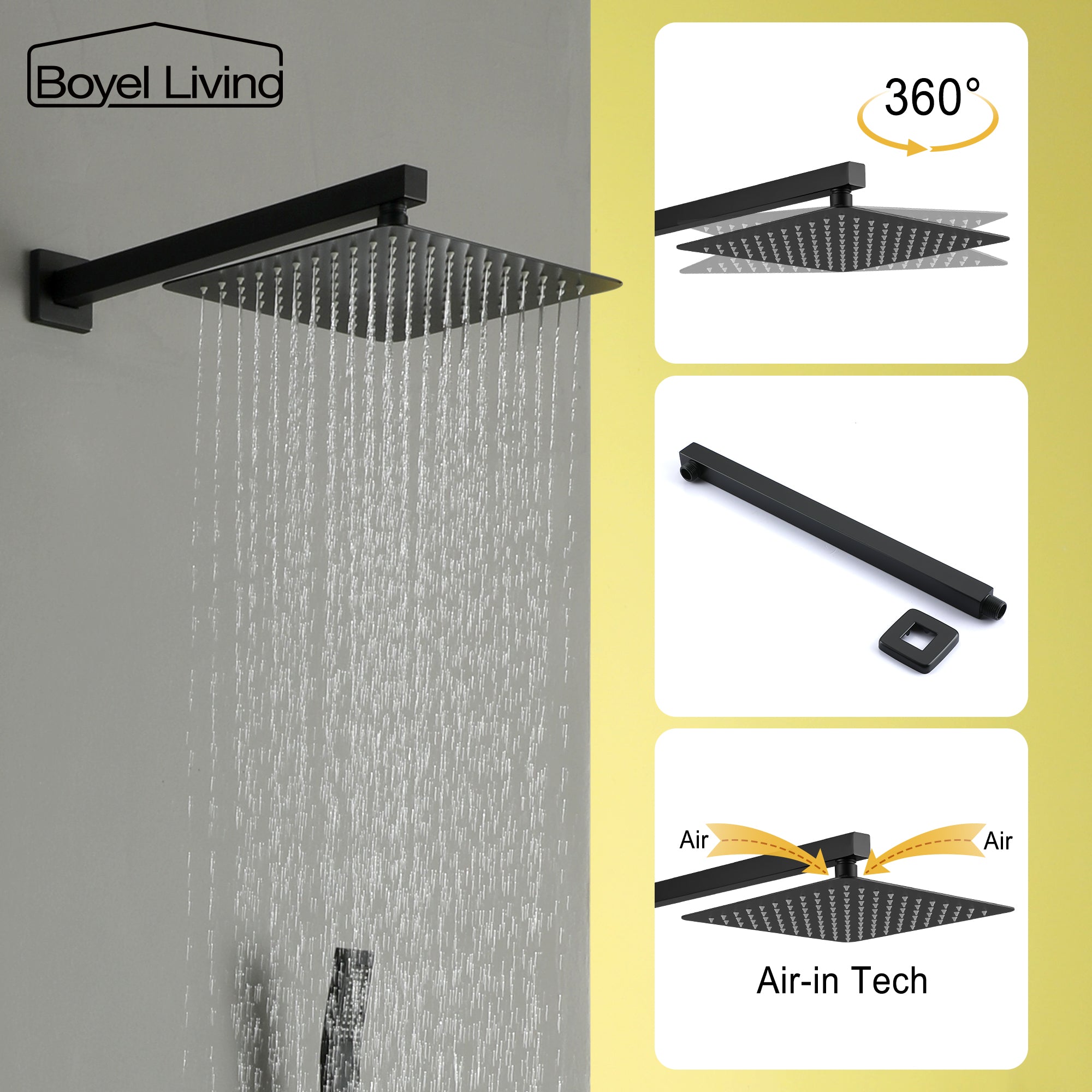 Boyel Living SMD-88004B Showerhead-Bar-Panels - View #8