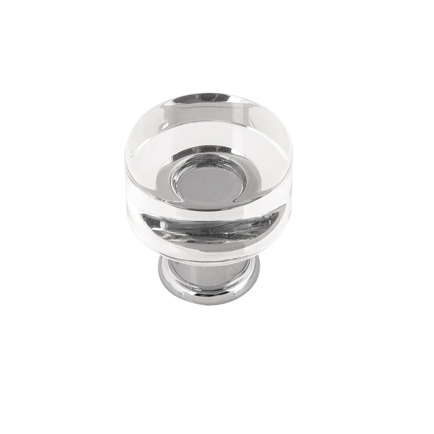 Hickory Hardware P3708-CACH Midway 1-in Crysacrylic with Chrome Round Contemporary Cabinet Knob
