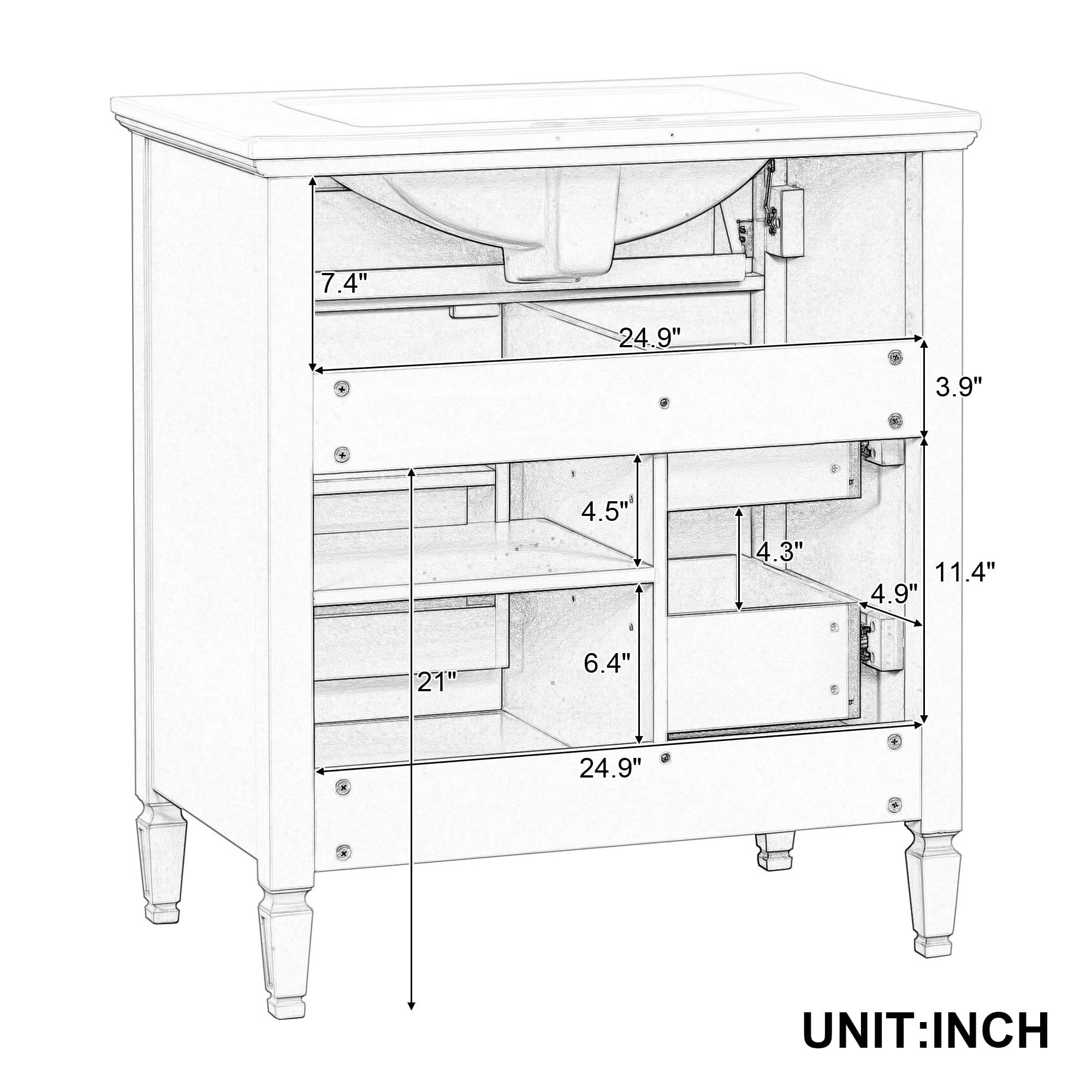 Vynxaria LEXY1213-DJYS-SZT028 Bath-Vanity-Combo - View #10
