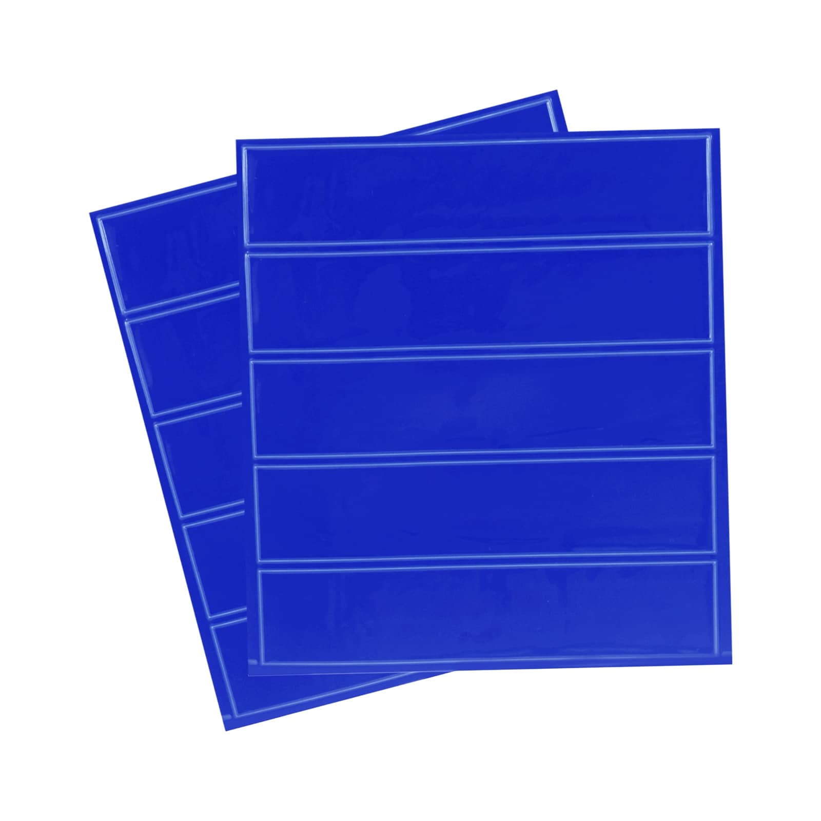 PATIKIL 4.5 x 1inch Safety Reflective Stickers 10pcs Adhesive Night Warning Sticker Waterproof Reflector Tape Strip for Helmet Hard Hat Clothing Dark Blue