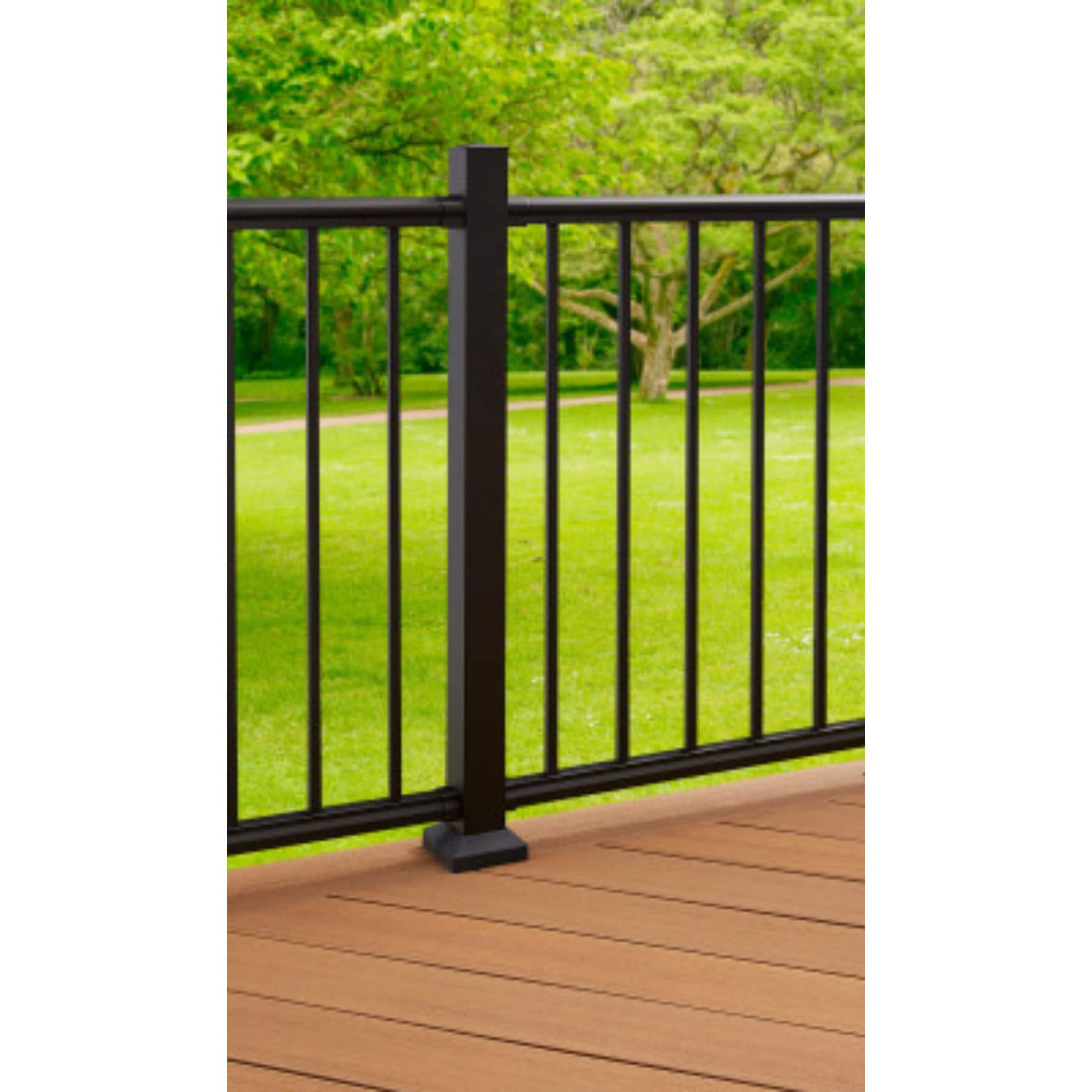 Fiberon CitySide 3-ft x 36-in Obsidian Aluminum Deck Rail Kit in the ...