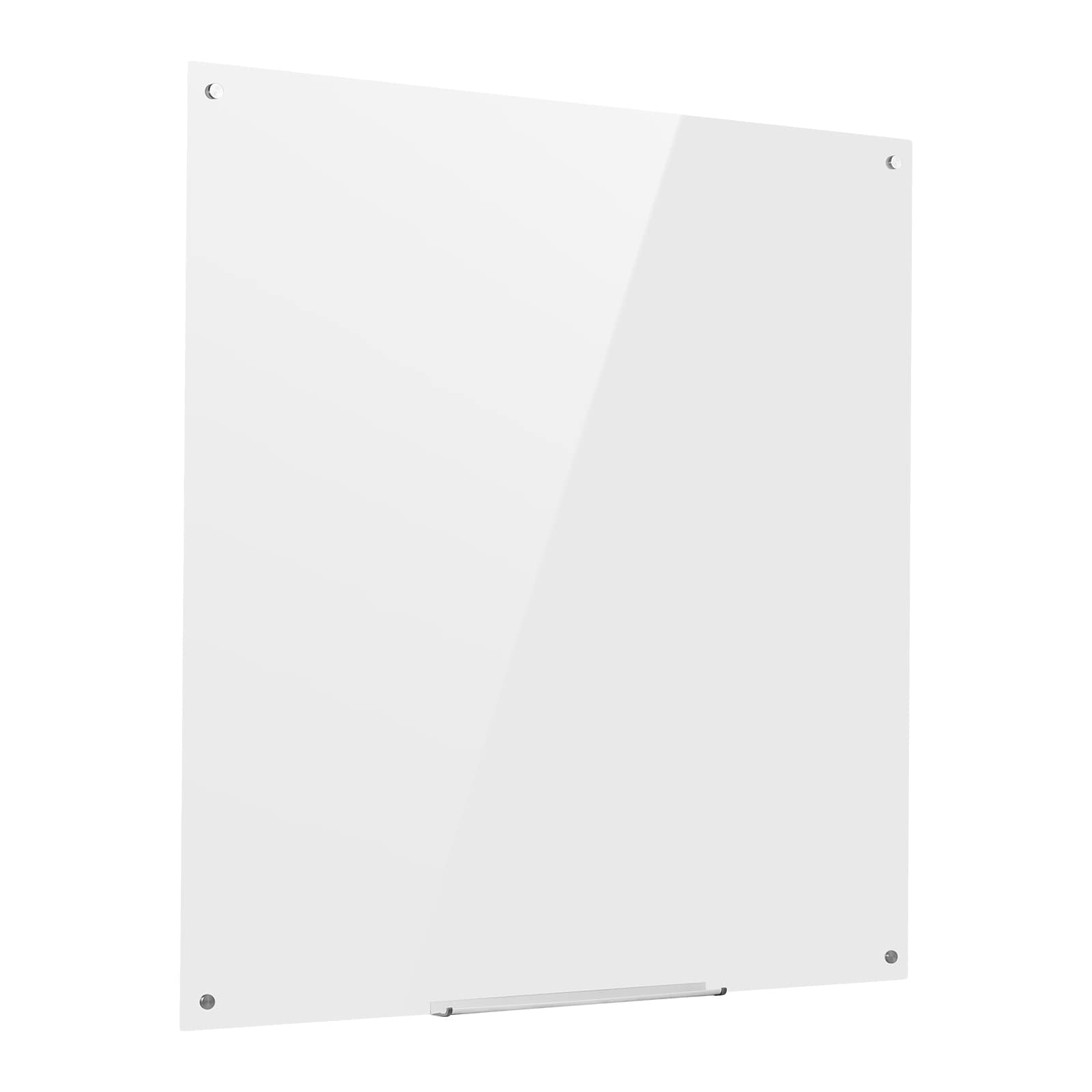 VEVOR Glass Dry Erase Board 2 Pack 47.2 x 47.2 in White Magnetic Whiteboard Wall-Mounted Frameless Thick Tempered Glass with Markers Magnets and Eraser for Office School Classroom Home Study