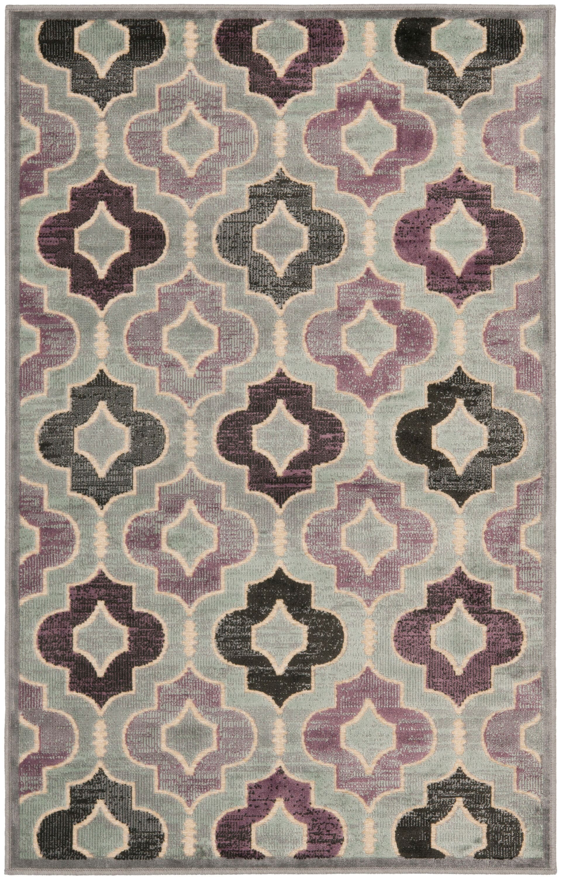 Handmade Reversible Gray Viscose Silk 31" Rectangular Rug