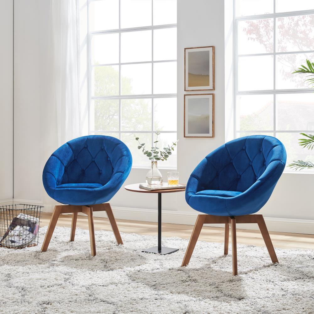 Round discount blue chair