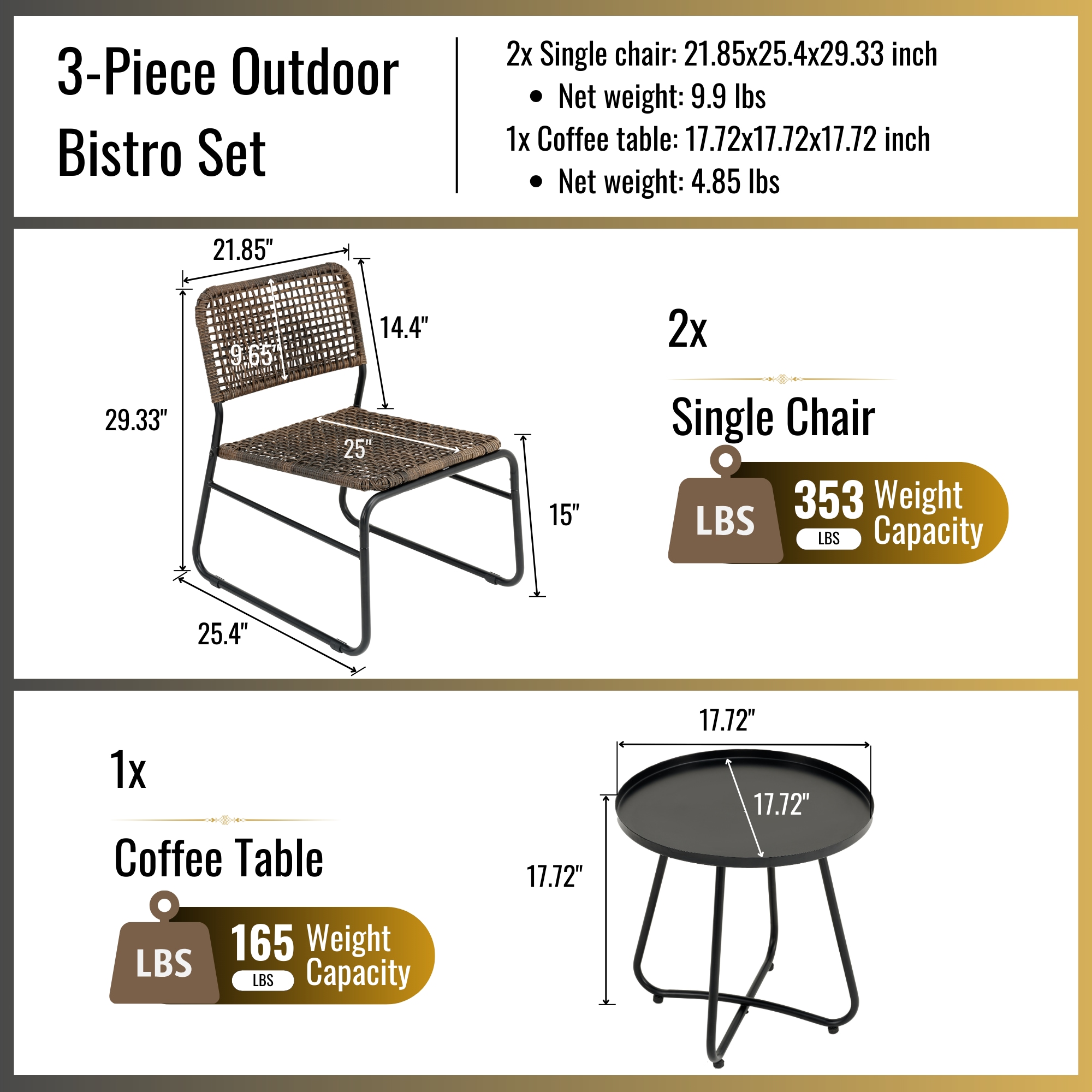 Moda Furnishings W2391P151455 Patio-Conversation-Sets - View #5