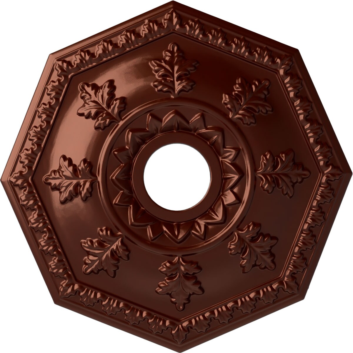 Ekena Millwork CM18NTACS Nottingham 18-in W x 18-in L Painted Antique Copper Polyurethane Whole Ceiling Medallion