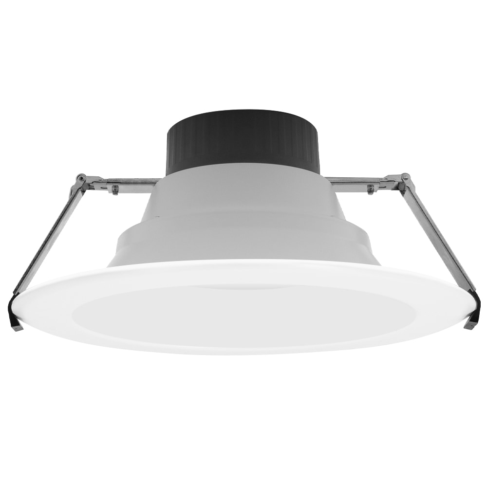 White Aluminum 10-Inch Recessed LED Downlight for Indoor/Outdoor Use