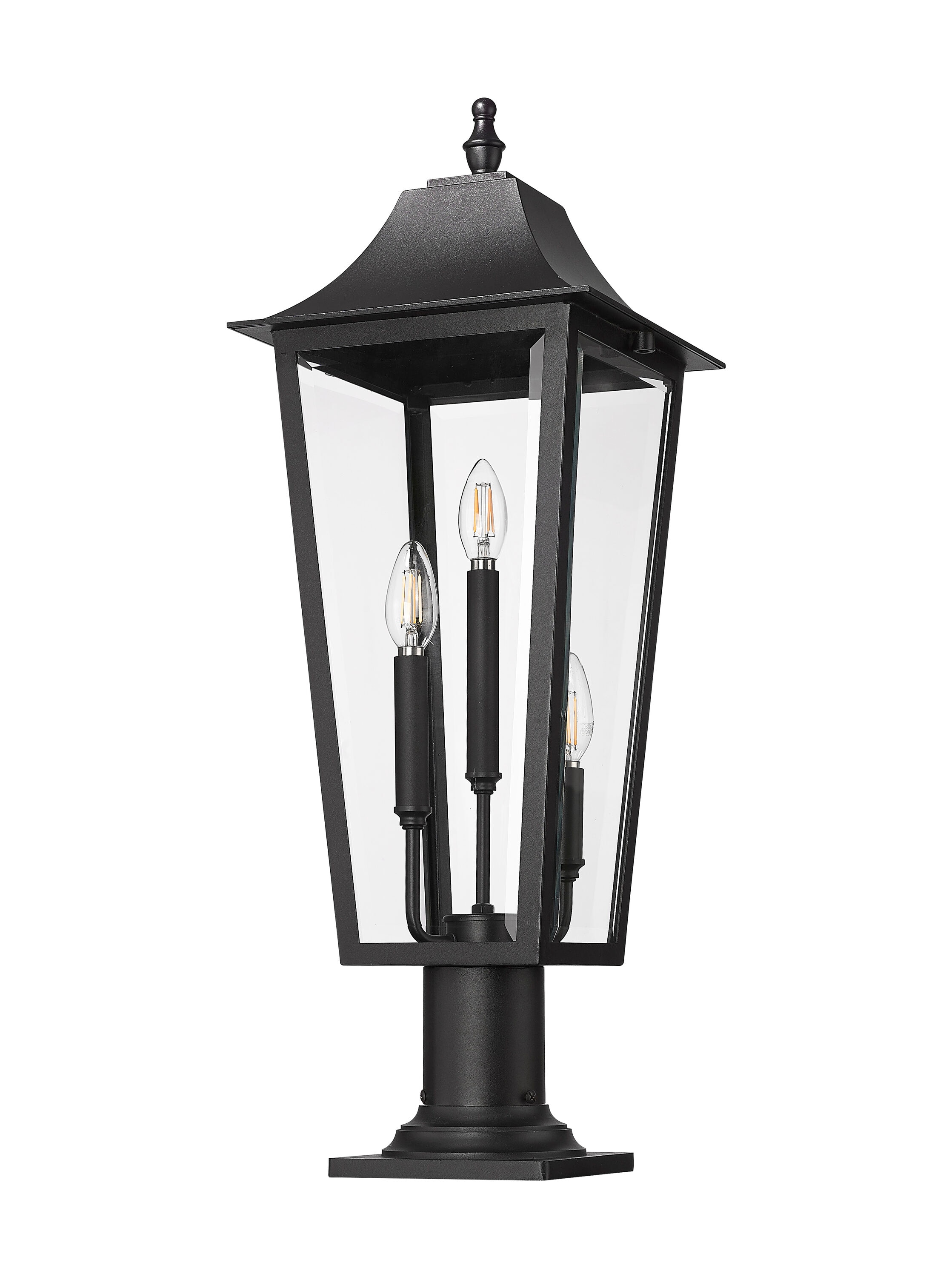 Z-Lite 5008PHBR-533PM-BK Complete-Post-Lights - View #7