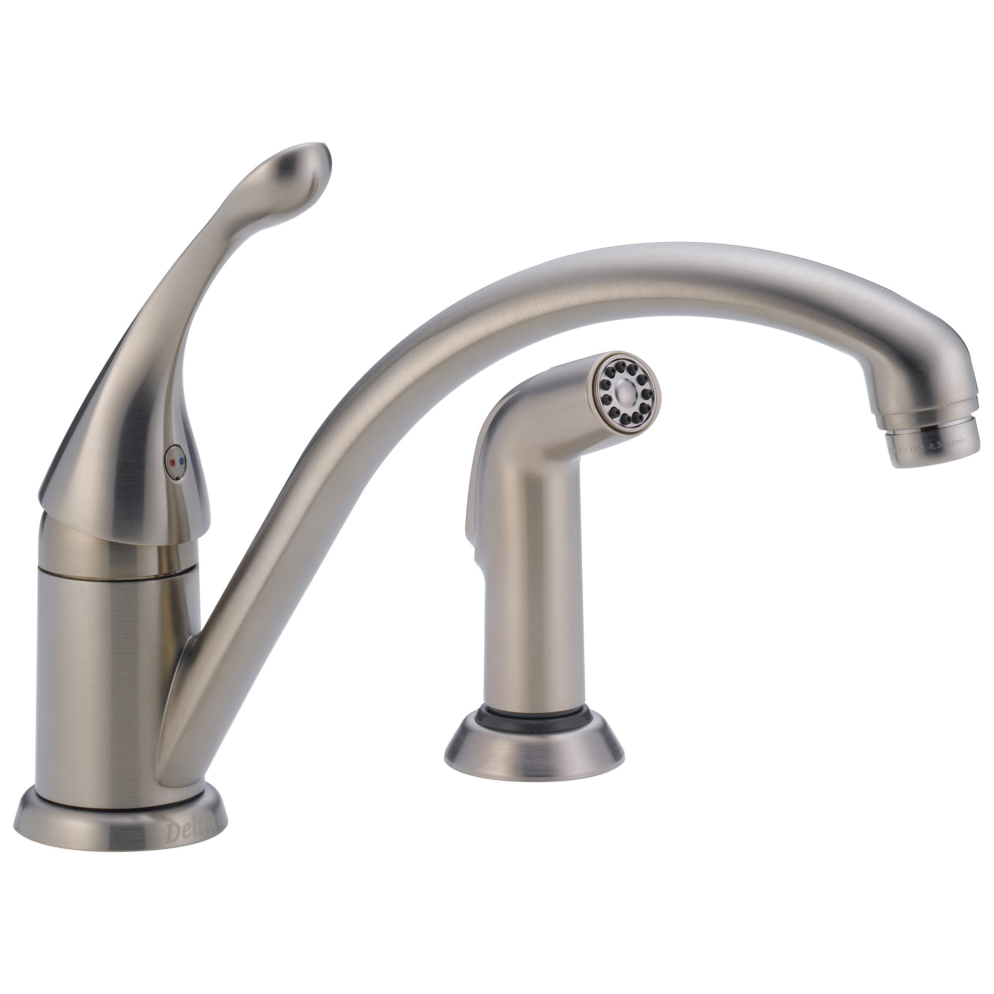 Delta 441-SS-DST Collins Stainless Single Handle Deck-mount Kitchen Faucet ( Side Sprayer Included )
