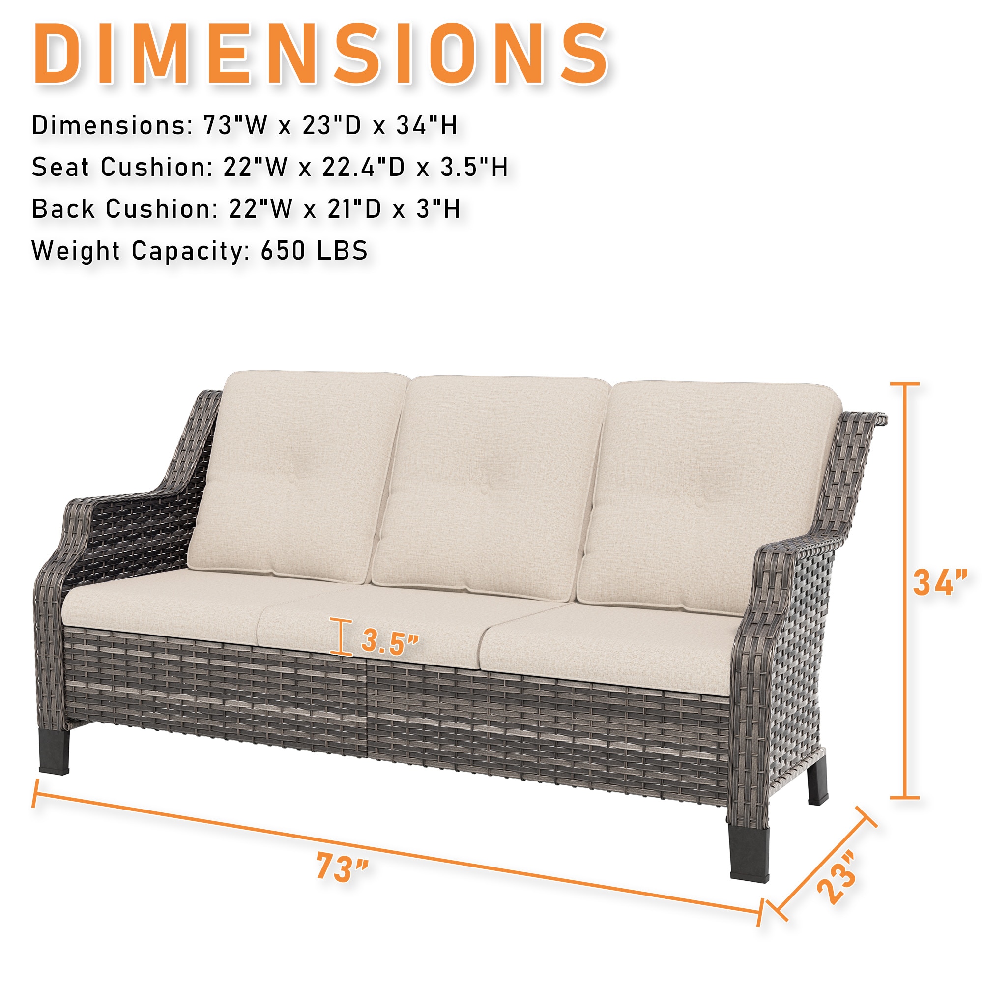 Gardenbee HGL-M32-BEG Patio-Sofas-Daybeds - View #2