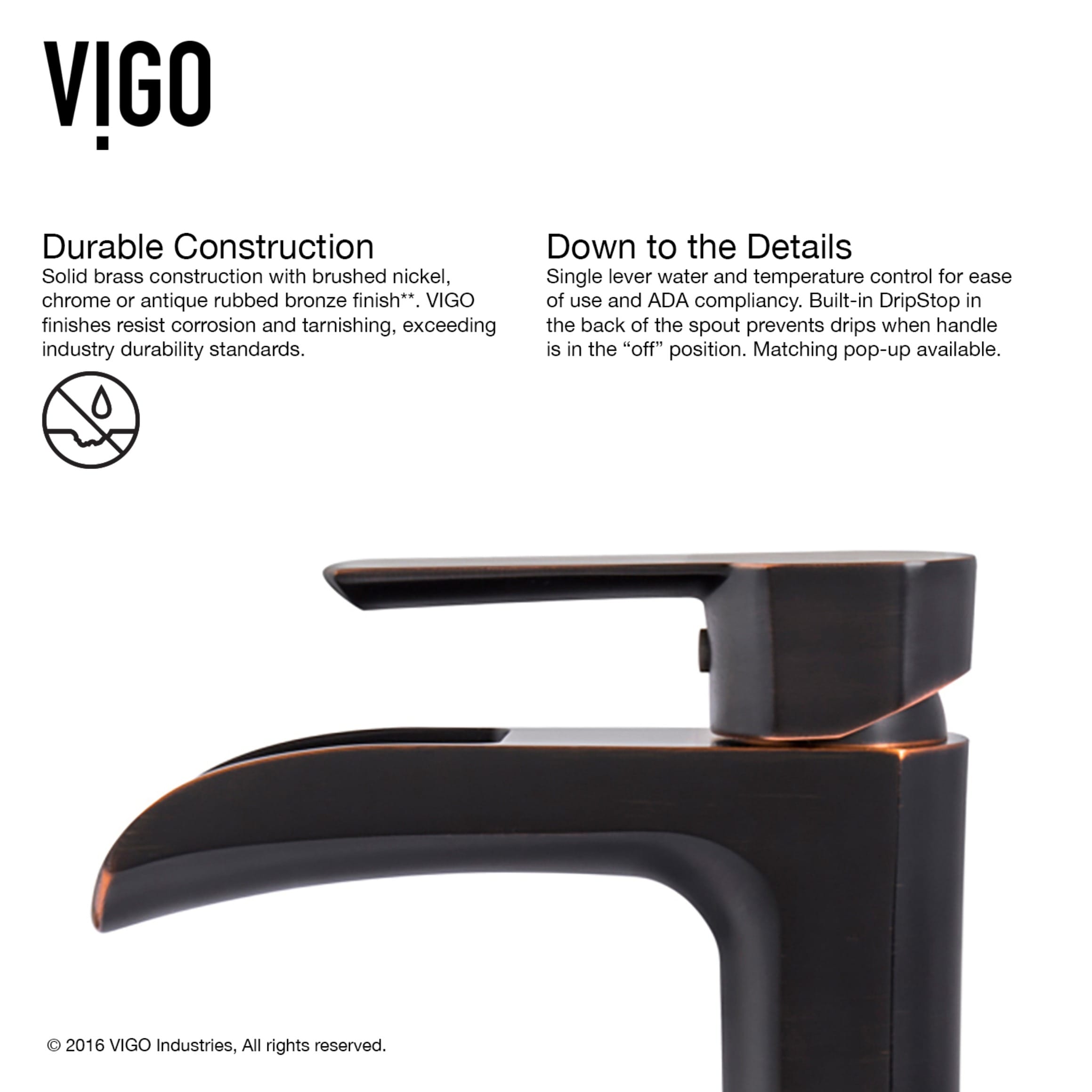 Russet Rectangular Glass Vessel Sink with Antique Bronze Faucet