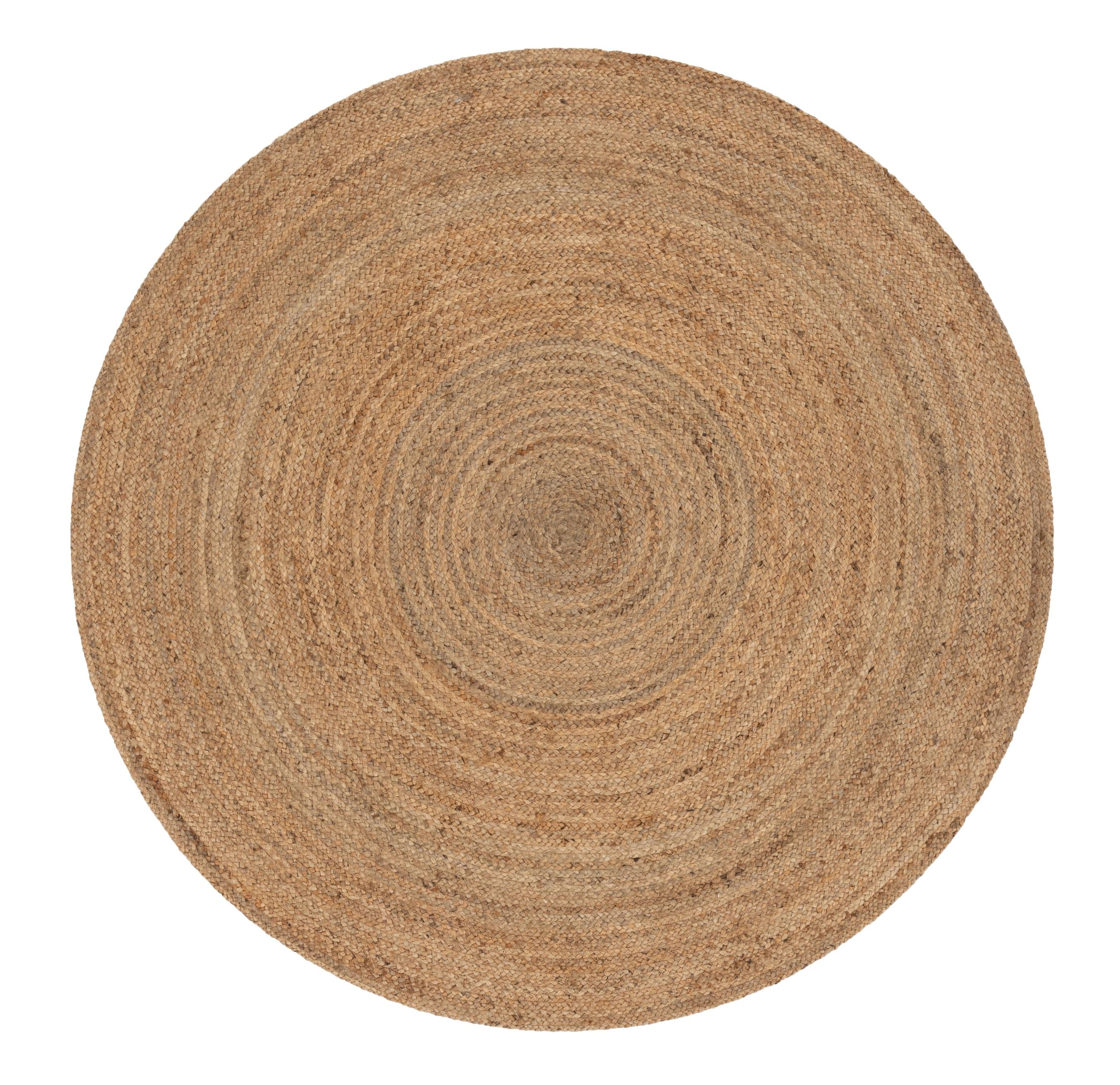 Brielle Natural Jute 4' Round Hand-Braided Rug