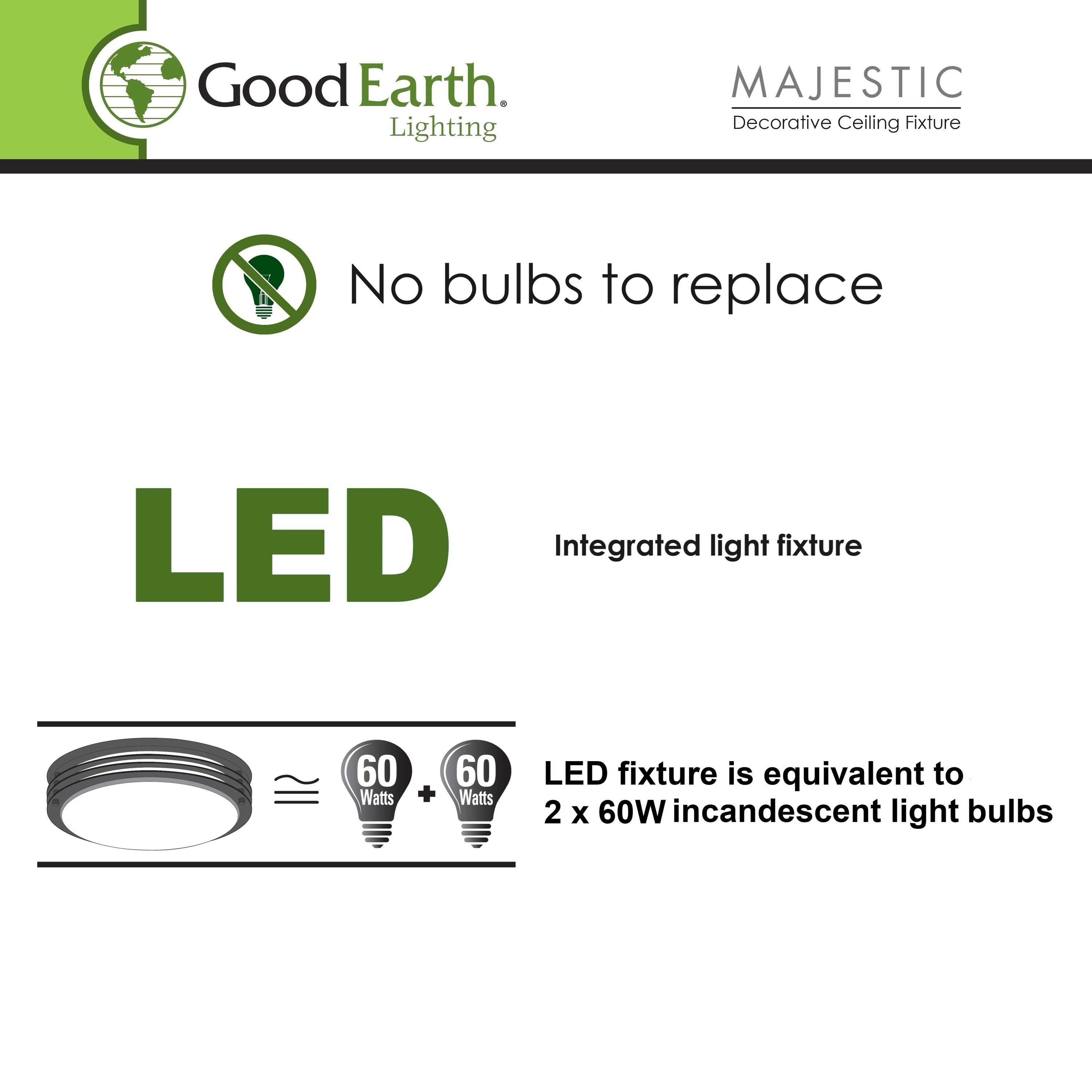 Good Earth Lighting FL1242-BK2-14LF1-G flushmounts - View #4