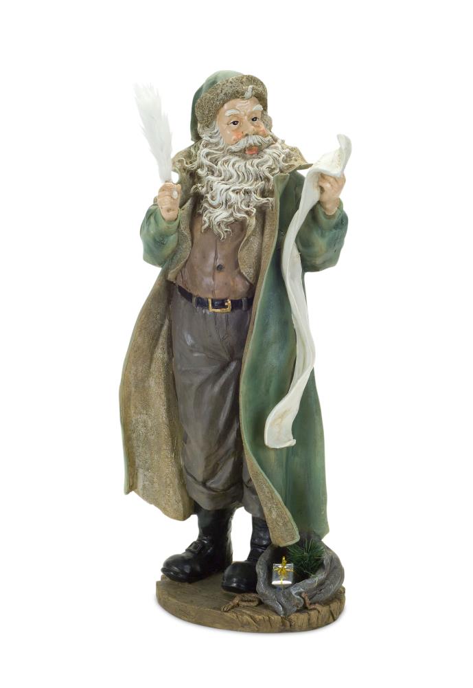 Santa's Workshop 15in Bass Fishing Claus Figurine Resin