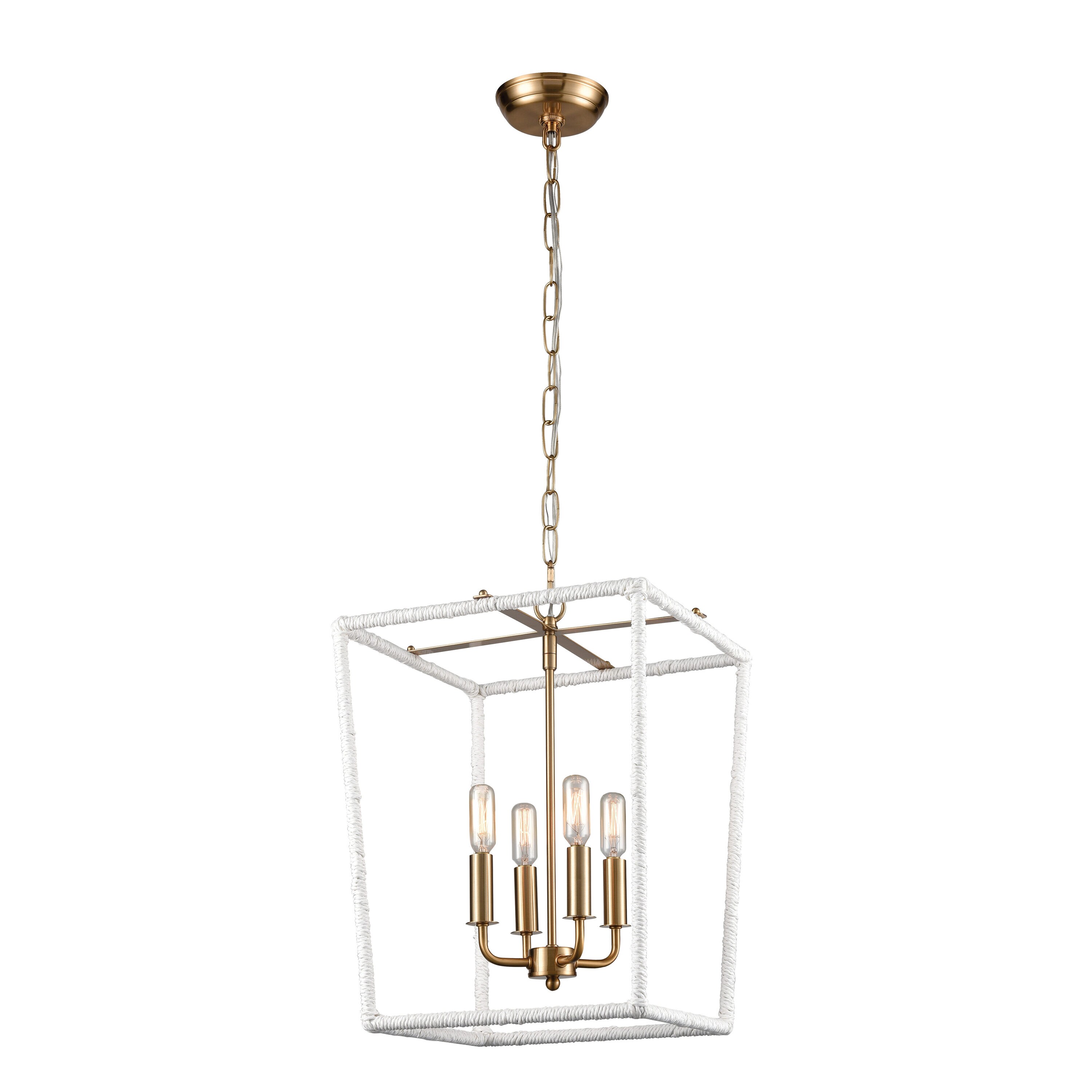 Westmore by ELK Lighting LW-20240605134 Bells 4 -Light Aged Brass Transitional Geometric Hanging Pendant light