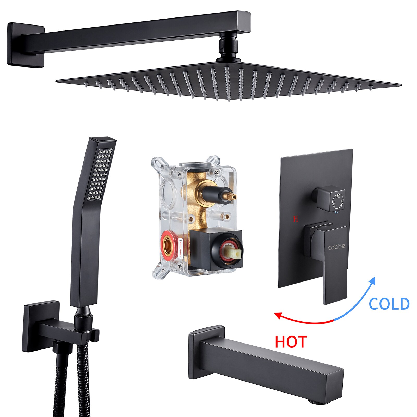 Cobbe LSKSSF0412B Showerhead-Bar-Panels - View #6