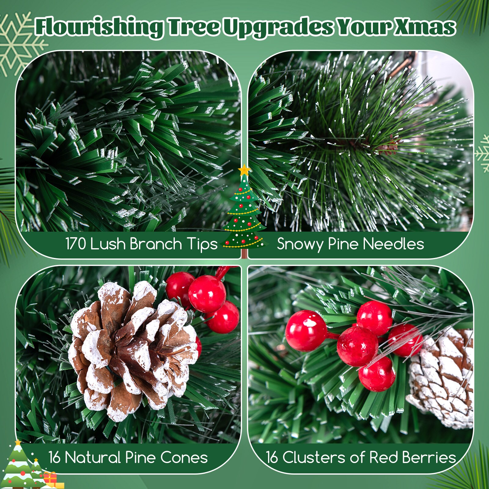 LIVIZA HYS24828US Artificial-Christmas-Trees - View #3