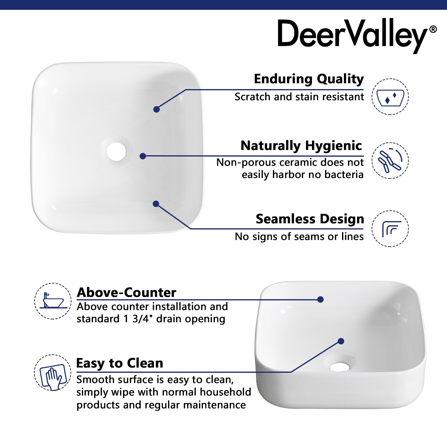 DeerValley DV-1V021 Bath-Sink - View #3