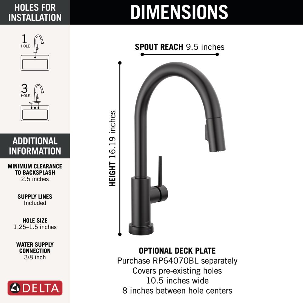 Trinsic Single-Handle Pull-Down Sprayer Bar Faucet retailer Featuring Touch2O Technology